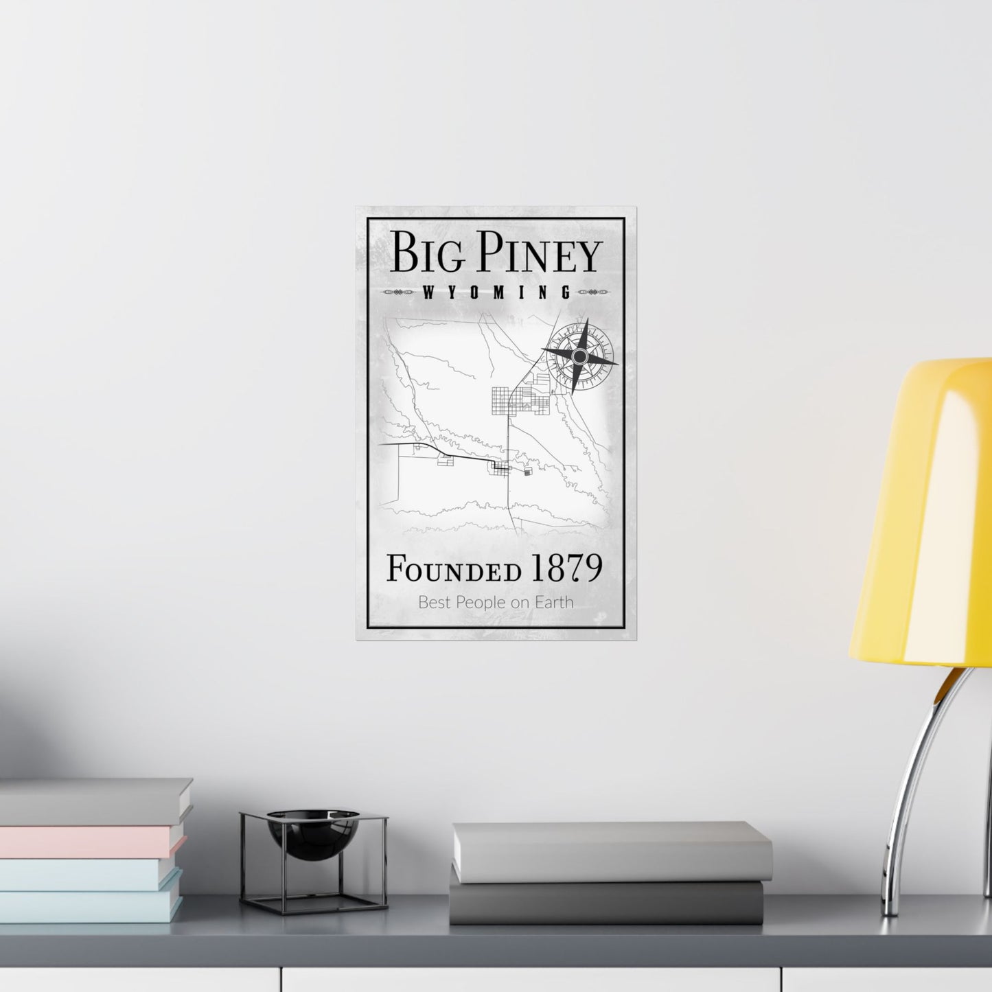 Big Piney Wyoming Map Poster - Wyomerican