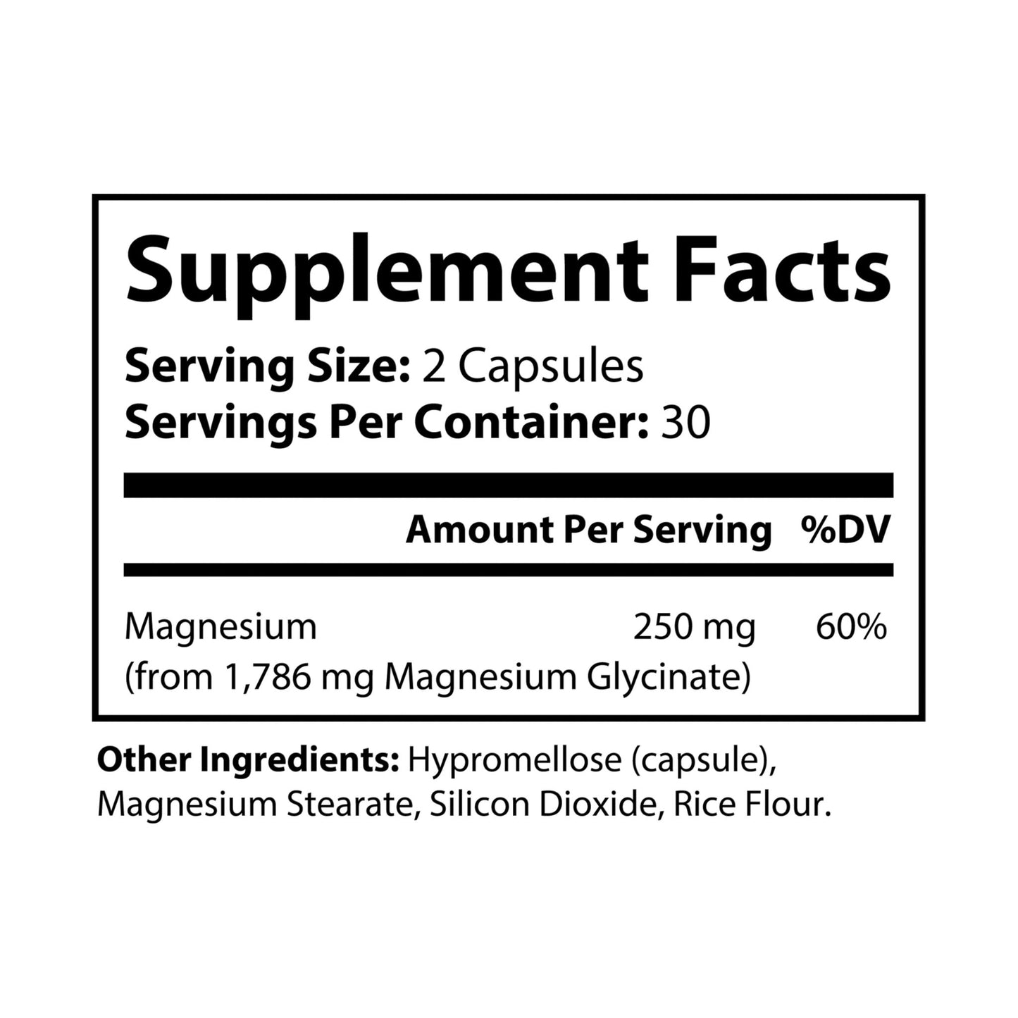Prairie Vitality Magnesium Glycinate Supplement (60 Capsules)