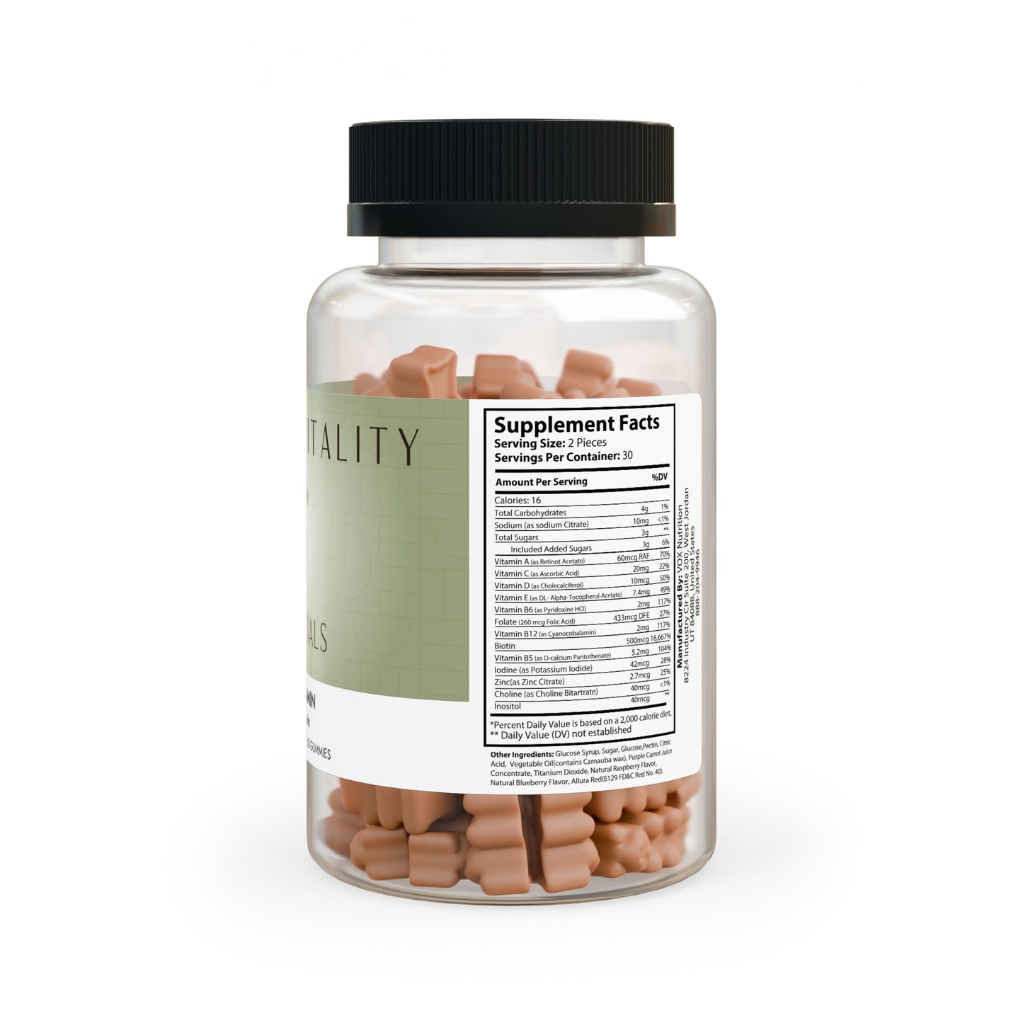 Prairie Vitality Hair Vitamin Gummies (60 Gummies)