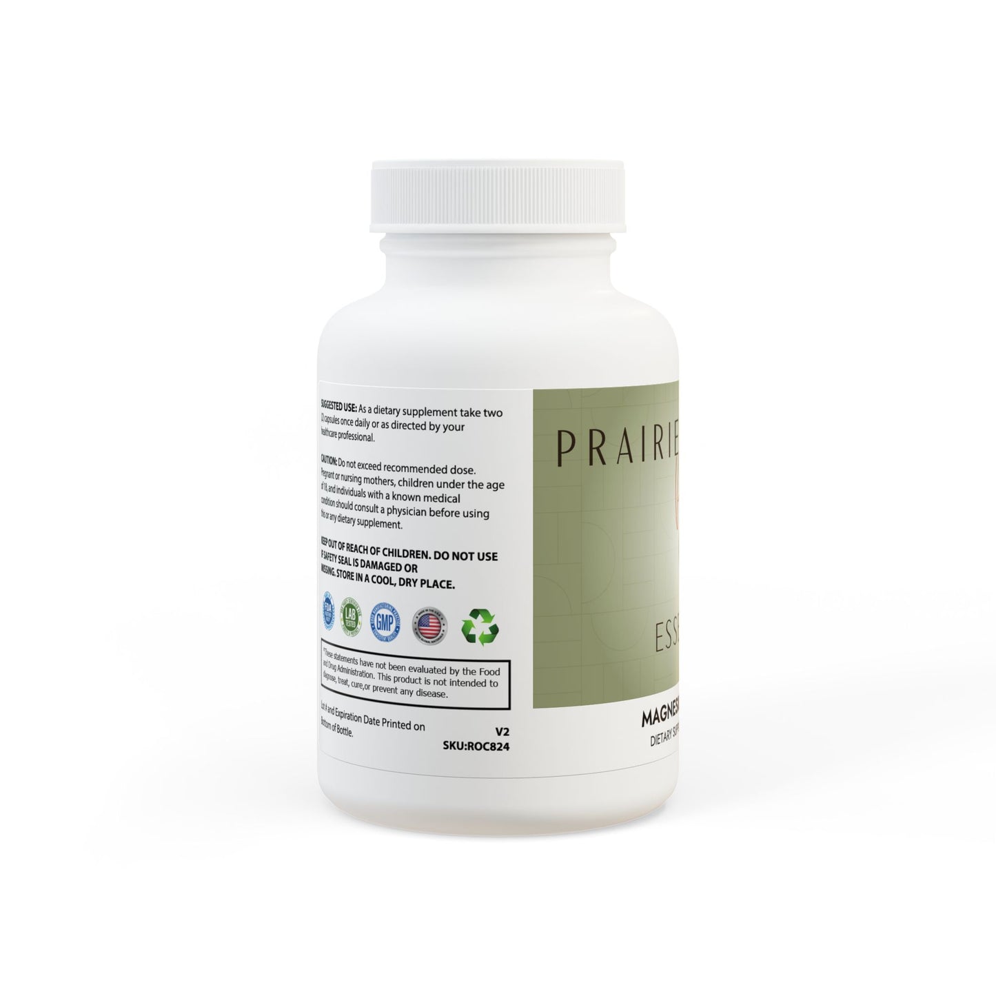 Prairie Vitality Magnesium Glycinate Supplement (60 Capsules)