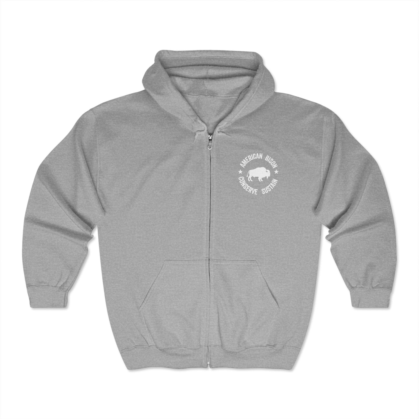 WYO Bison Conservation Zip Hoodie