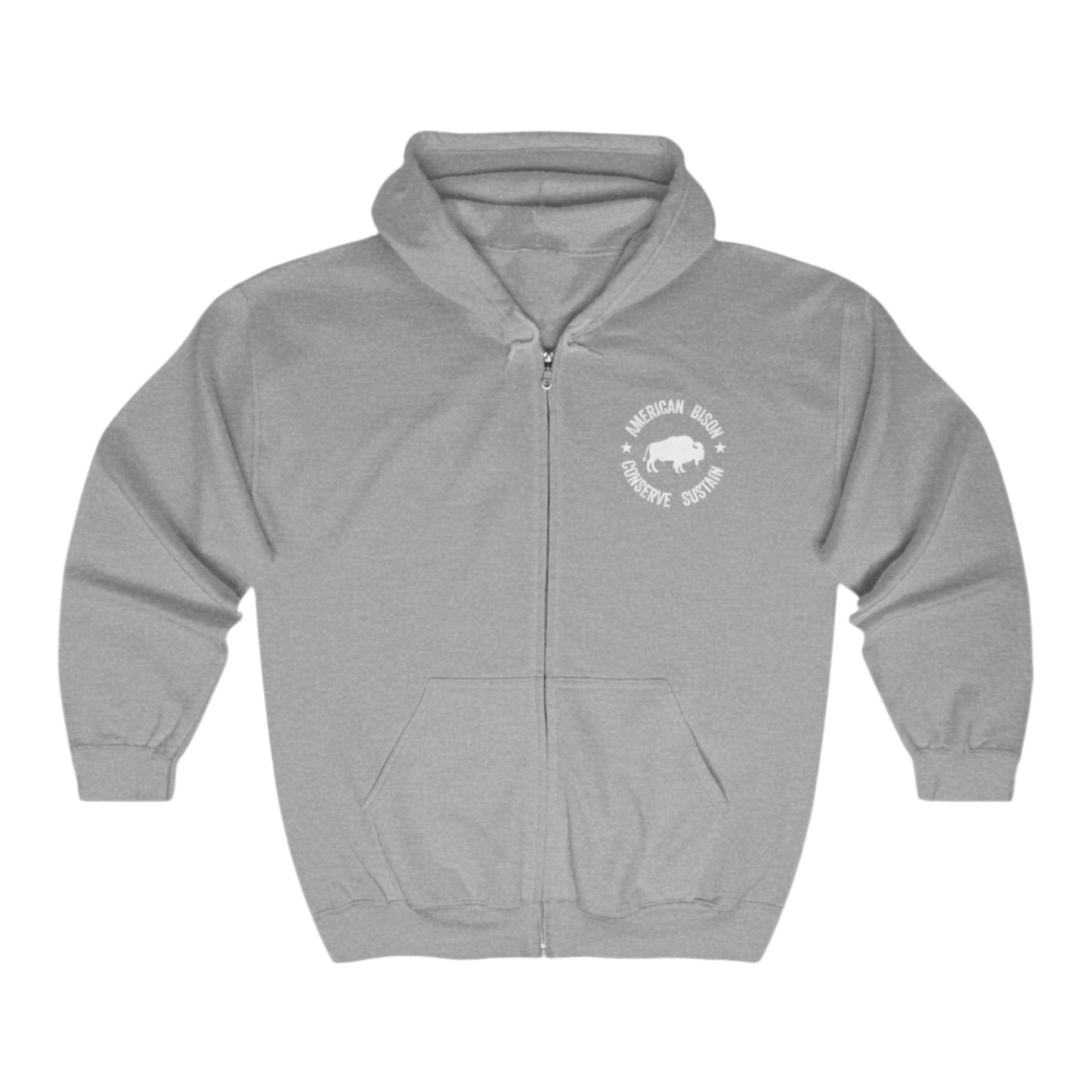 WYO Bison Conservation Zip Hoodie