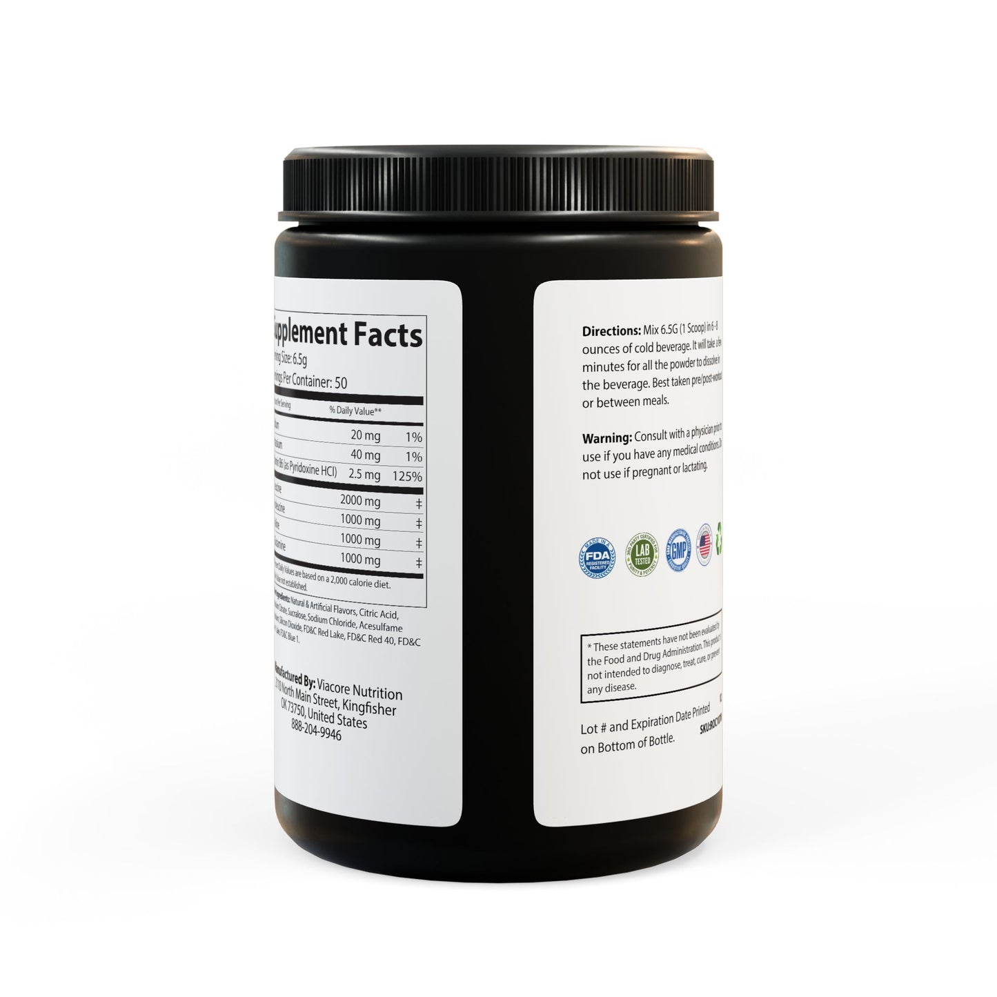 Cowboy Strength BCAA Supplement, Grape (325g, 11.46oz, 50 servings)