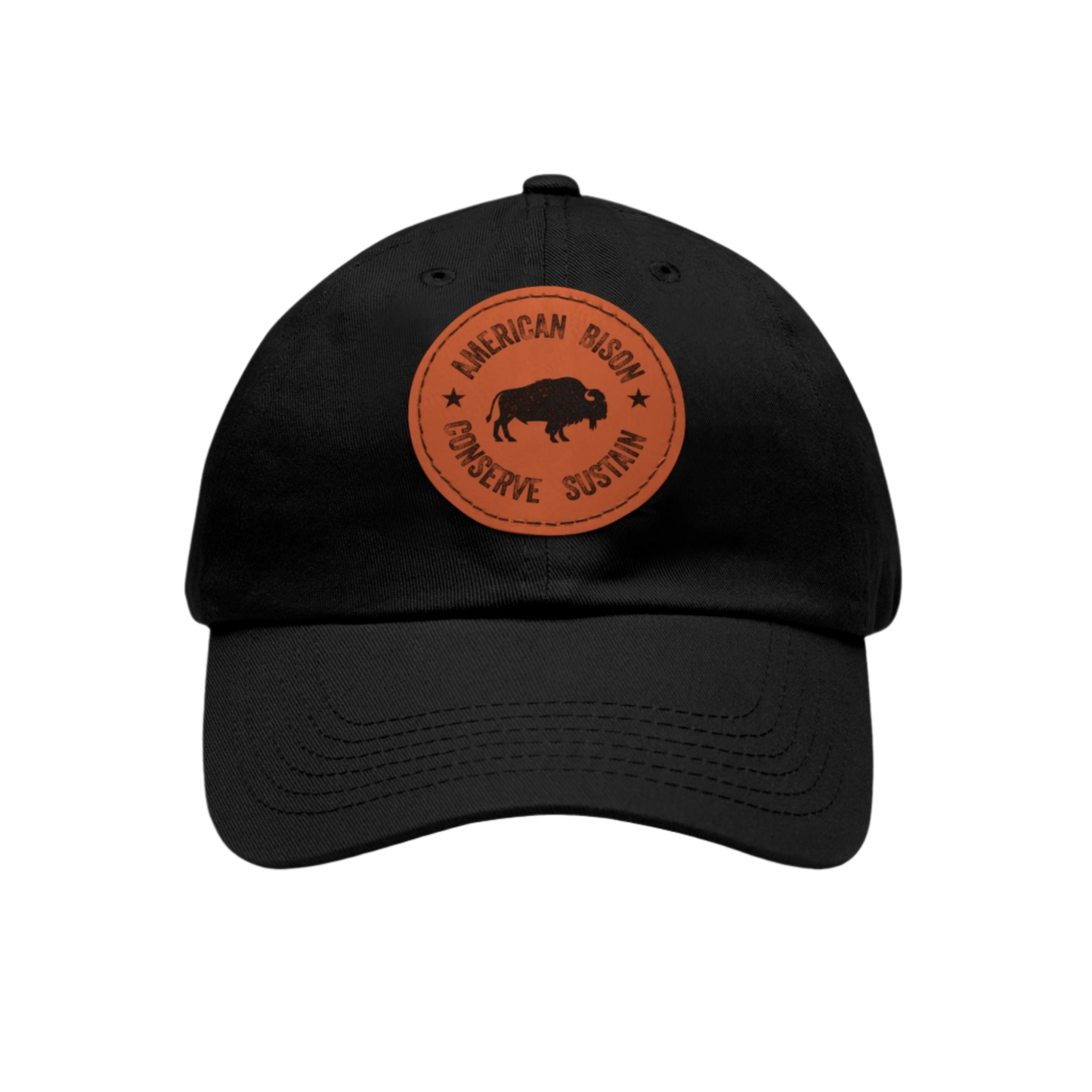 WYO Bison Conservation Cap with Leather Patch