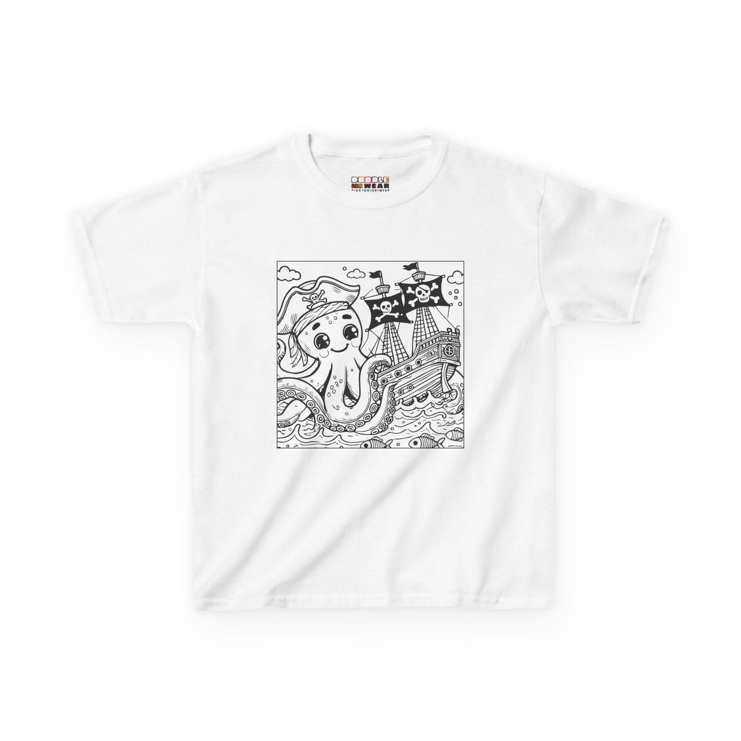 DoodleWear Pirate Octopus Cotton™ Tee Kit