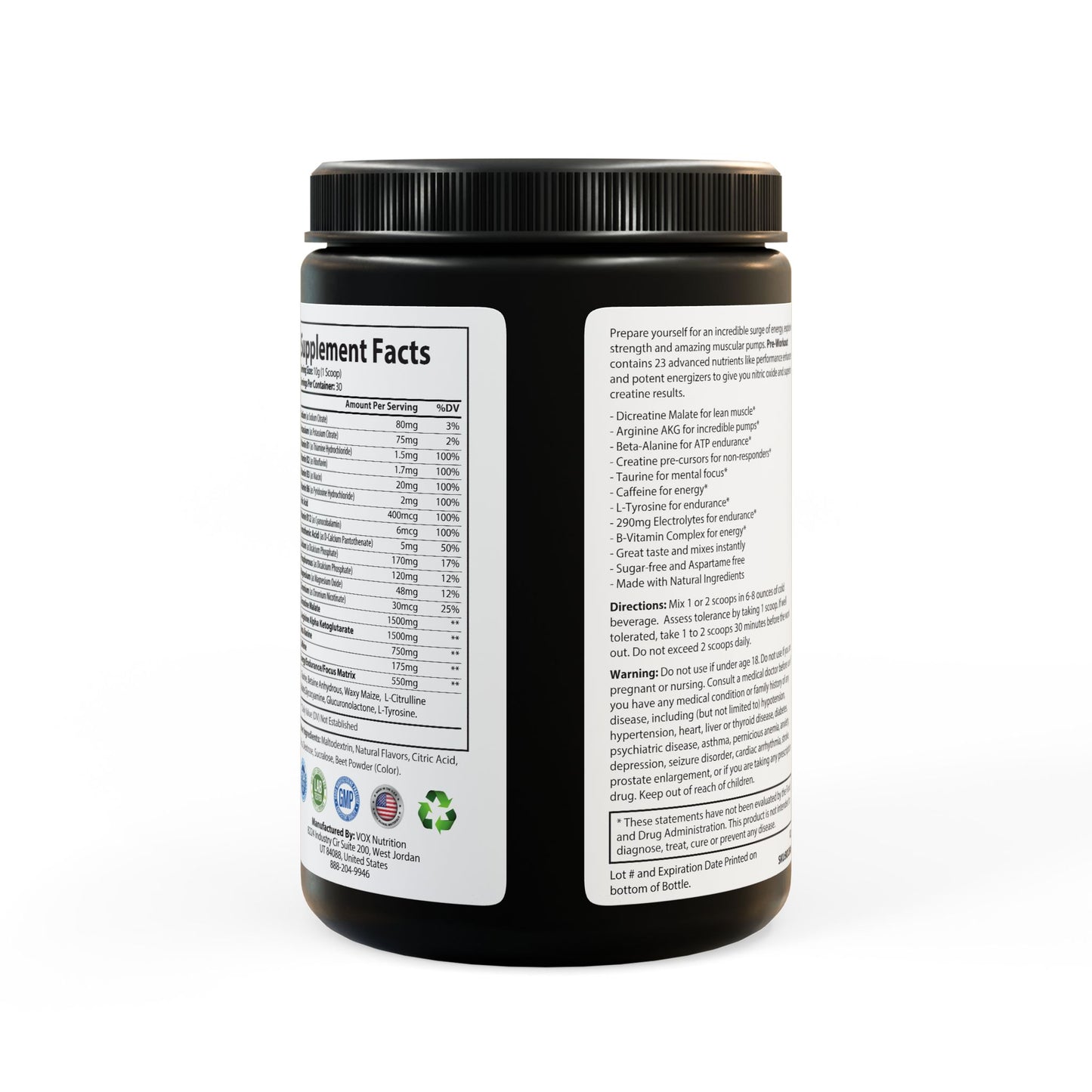Cowboy Strength Pre-Workout Supplement, Watermelon (300g, 10.58oz)