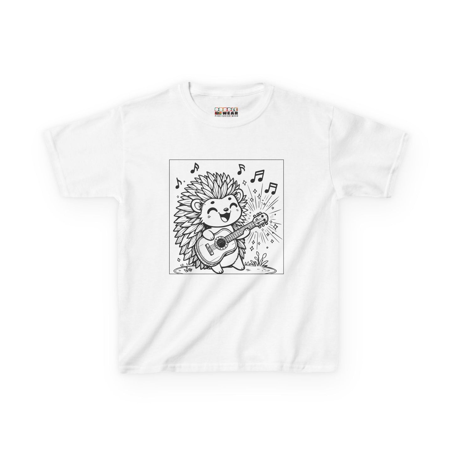 DoodleWear Rockin' Hedgehog Cotton T-shirt Kit