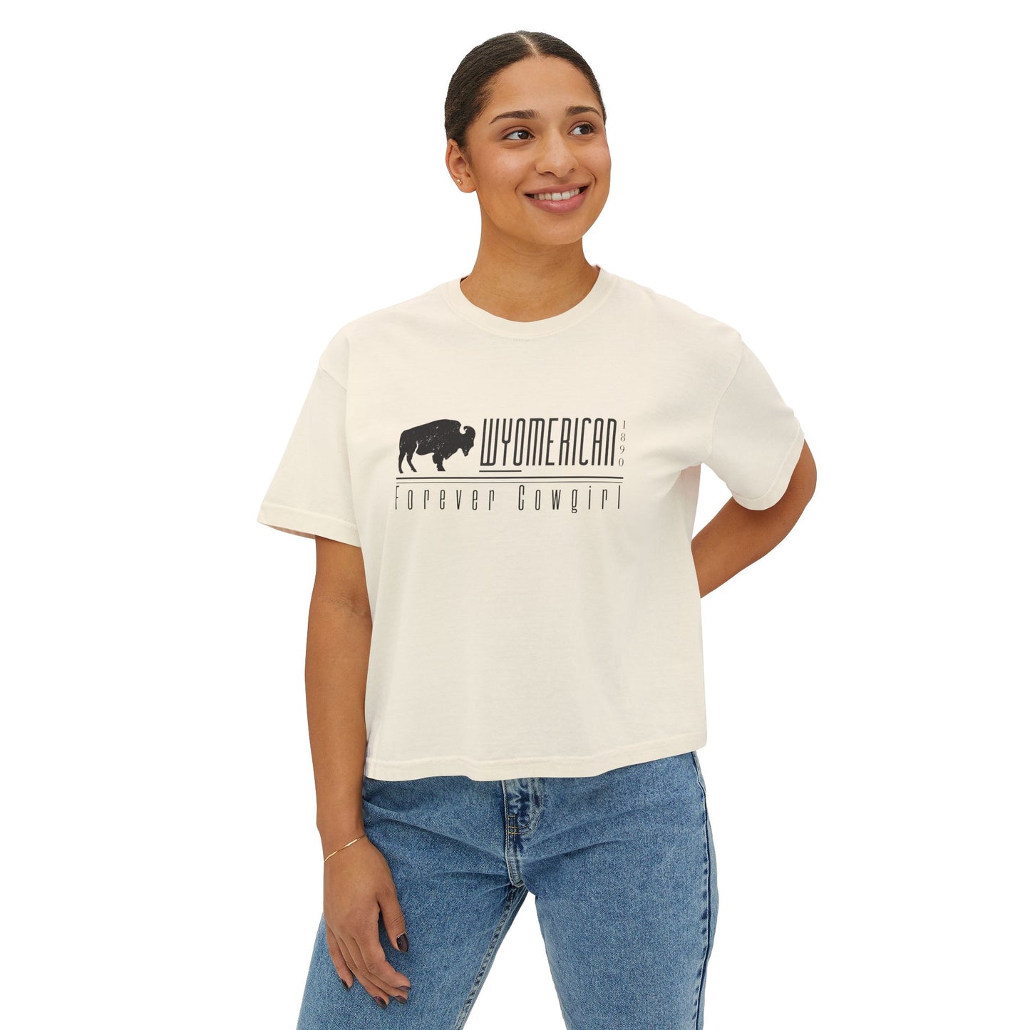WYO Forever Cowgirl Box Tee - Wyomerican