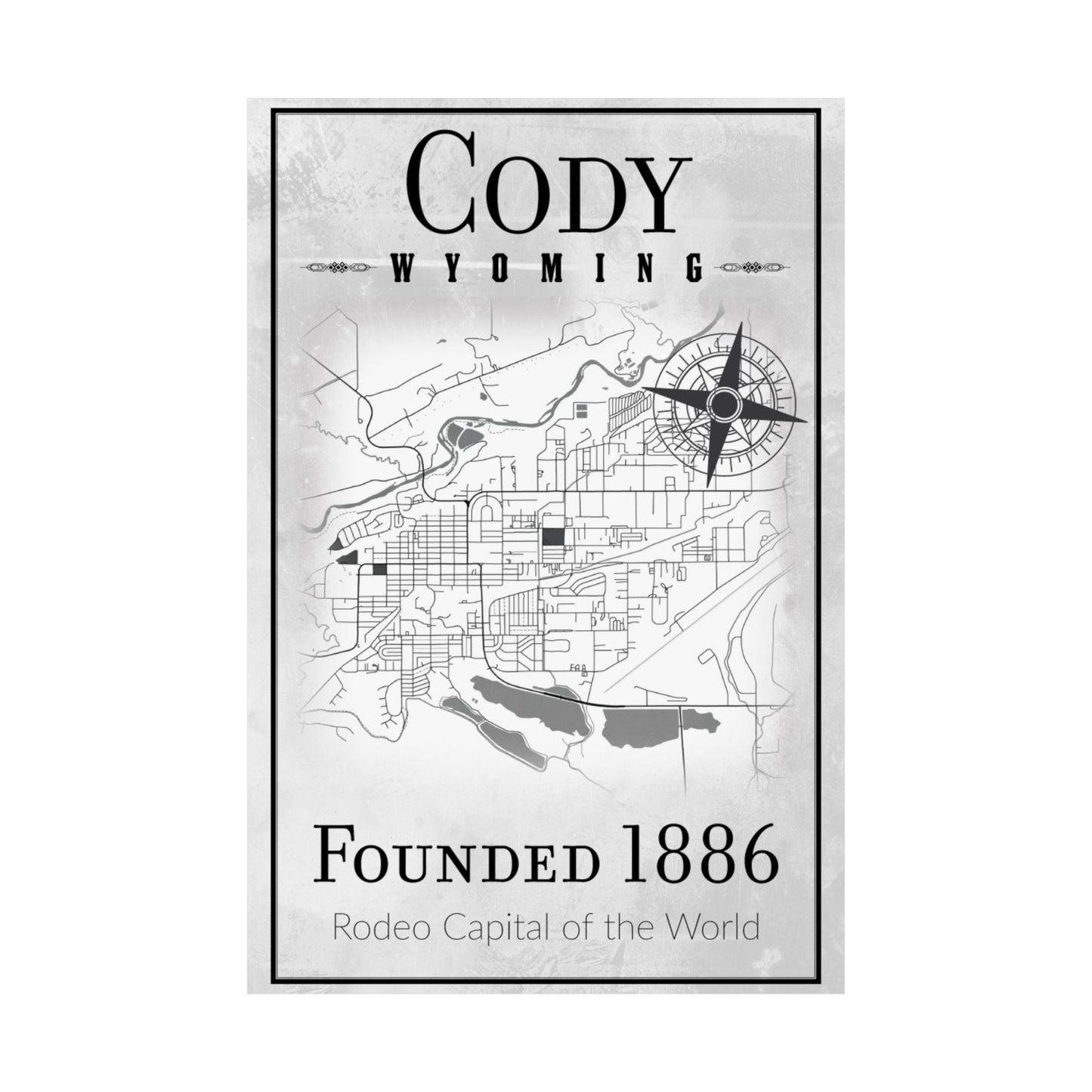 Cody Wyoming Map Poster - Wyomerican