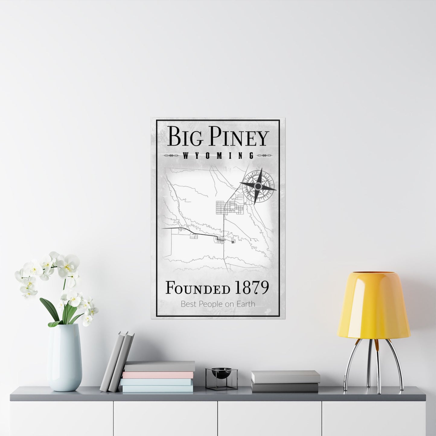 Big Piney Wyoming Map Poster - Wyomerican