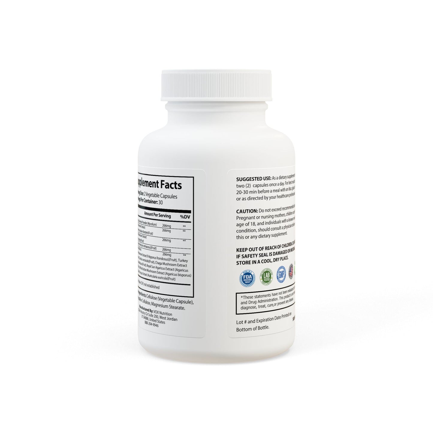 Prairie Vitality Mushroom Blend Supplement (60 Capsules)