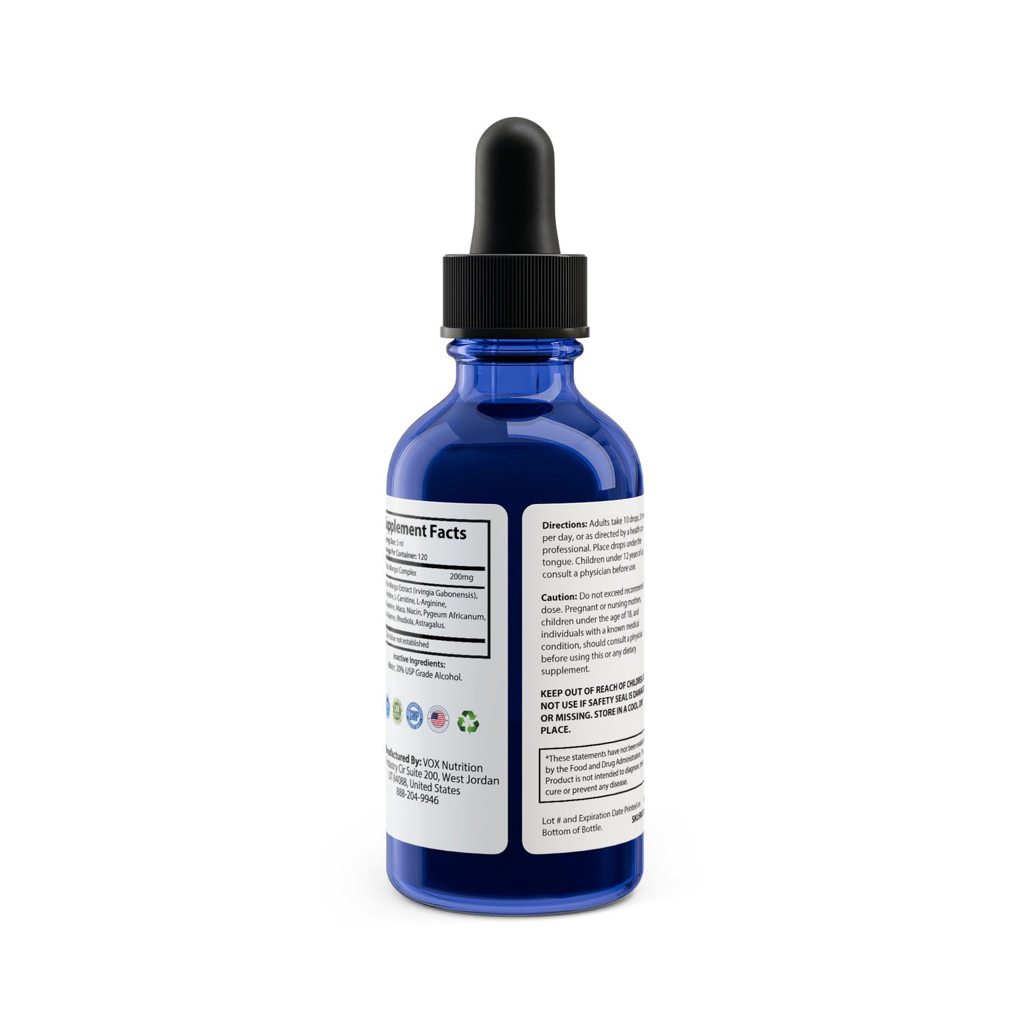 Cowboy Strength Endurance African Mango Drops Supplement (60ml, 2fl.oz)