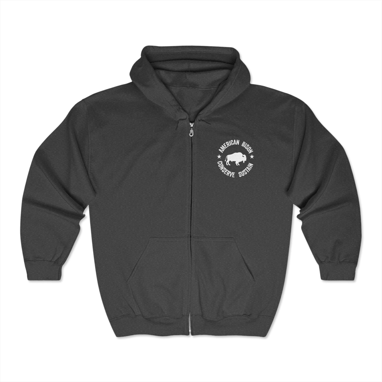WYO Bison Conservation Zip Hoodie