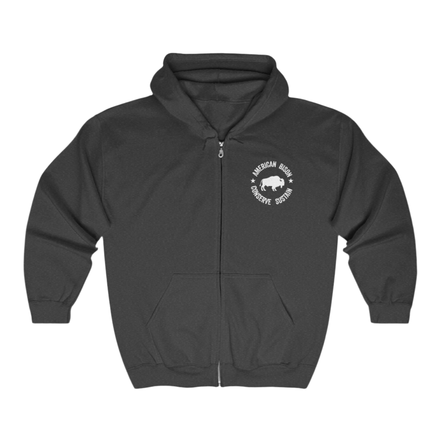WYO Bison Conservation Zip Hoodie
