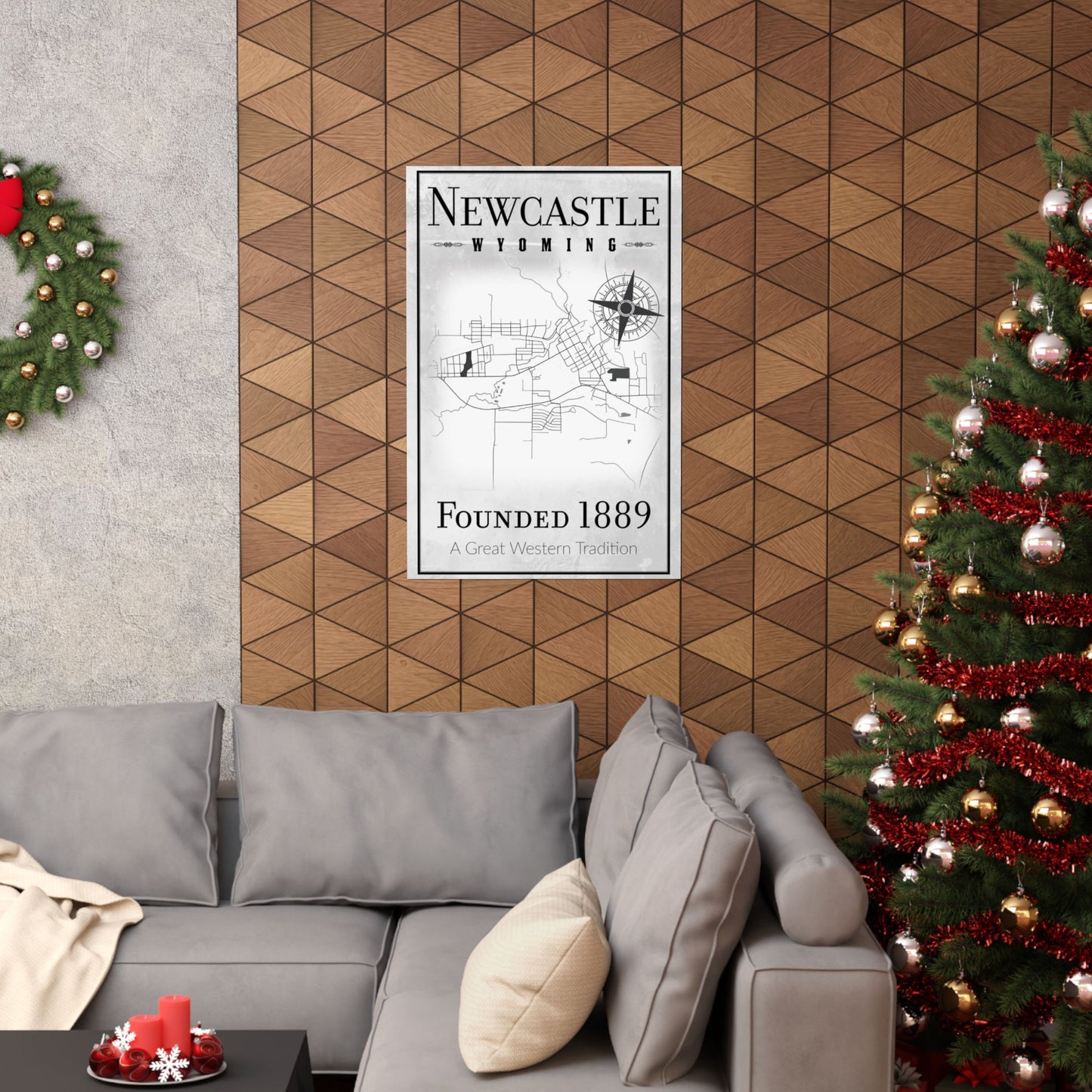 Newcastle Wyoming Map Poster - Wyomerican