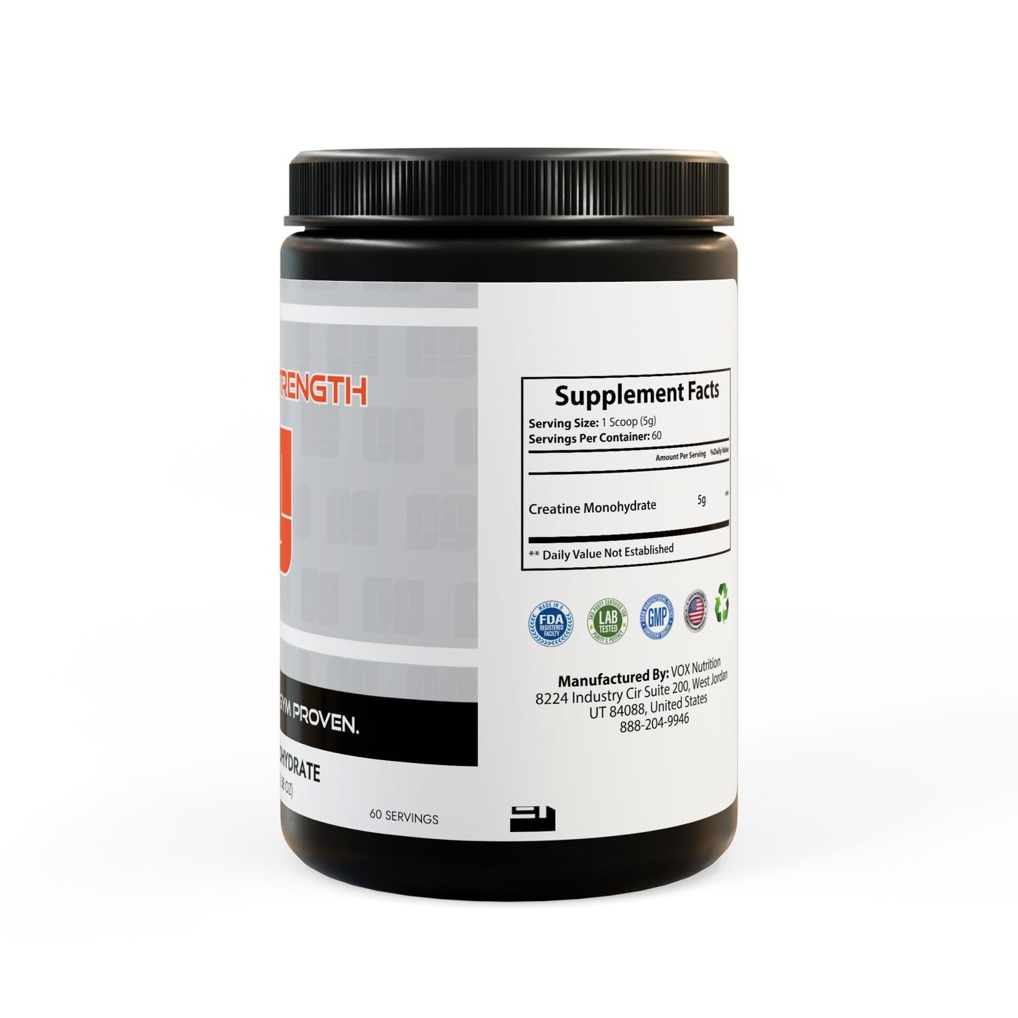 Cowboy Strength Creatine Monohydrate Supplement (300g, 10.58oz)