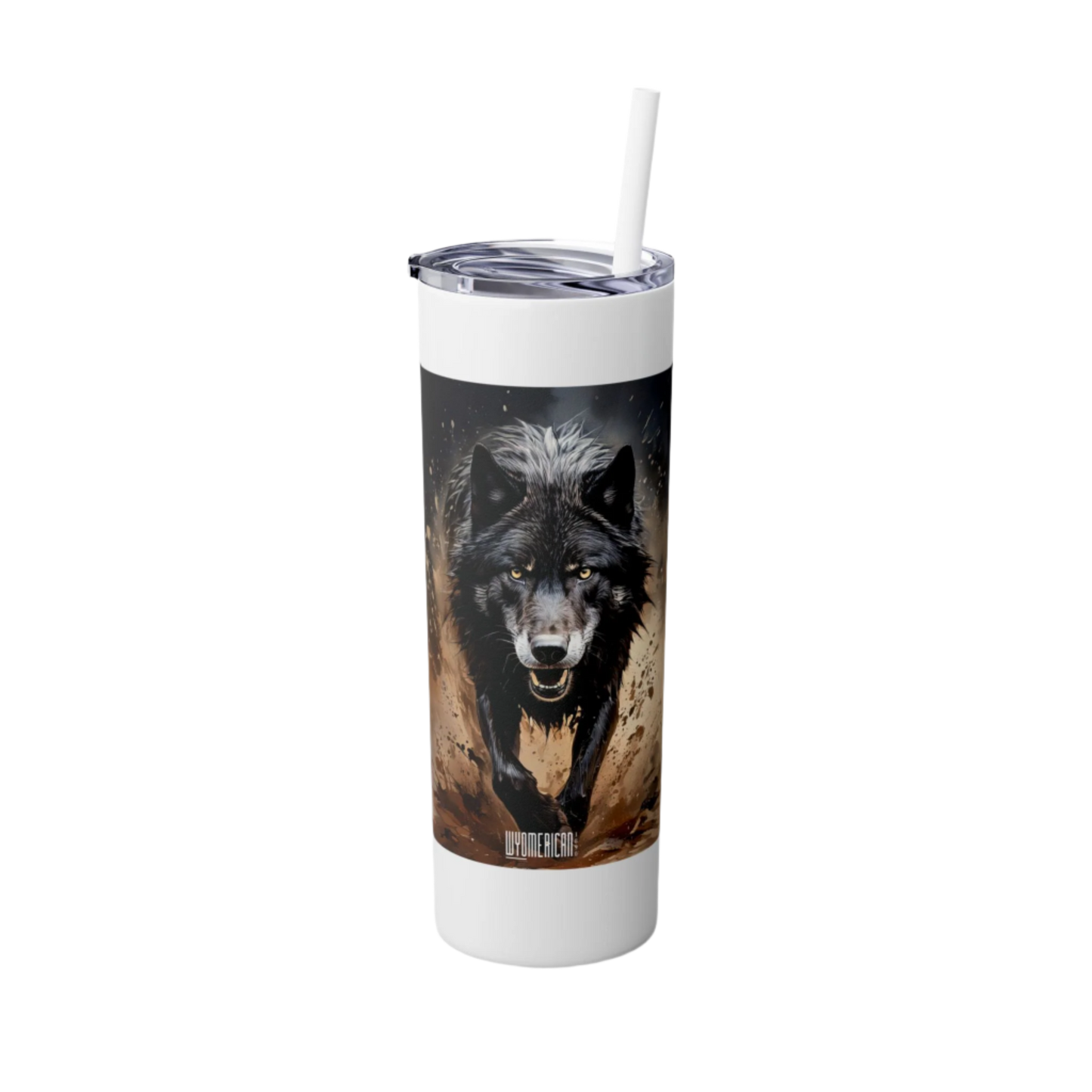 Wildlife Black Timber Wolf Tumbler - Wyomerican