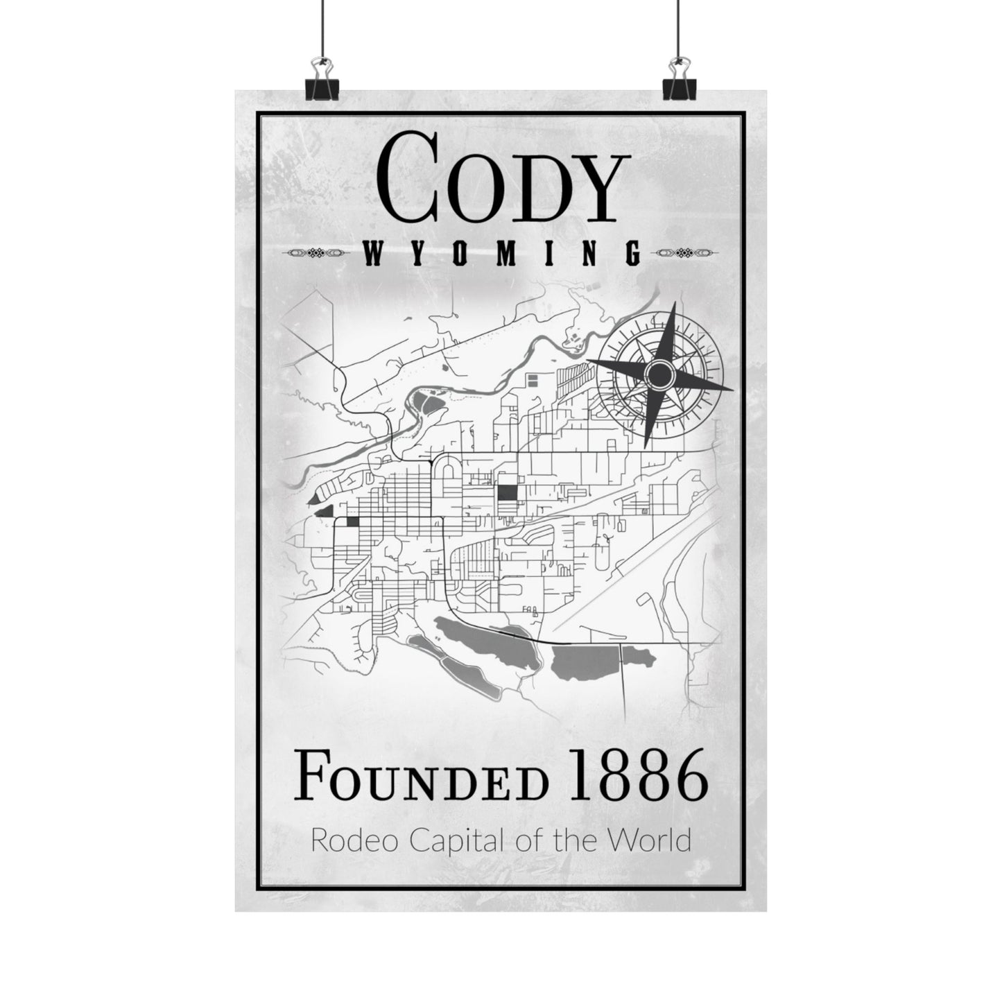 Cody Wyoming Map Poster - Wyomerican
