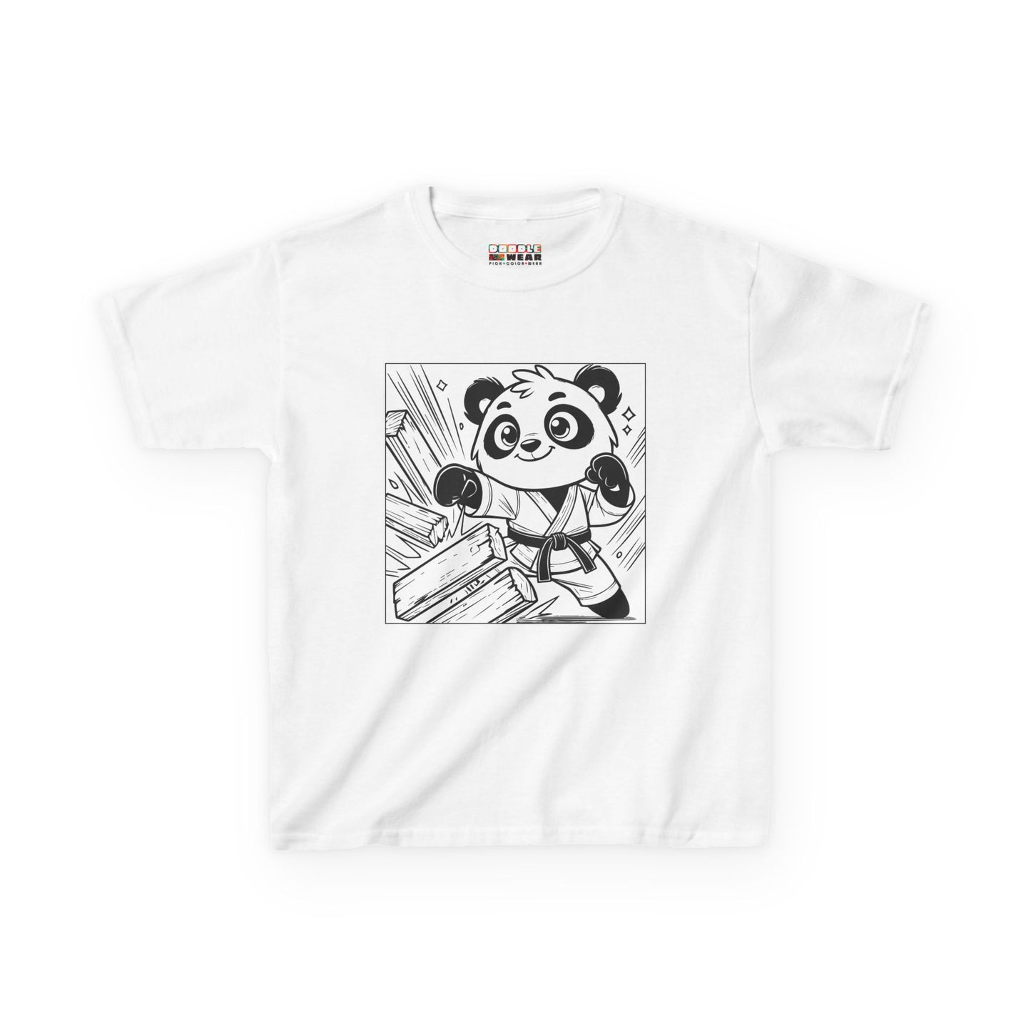 DoodleWear Karate Panda Cotton T-Shirt Kit