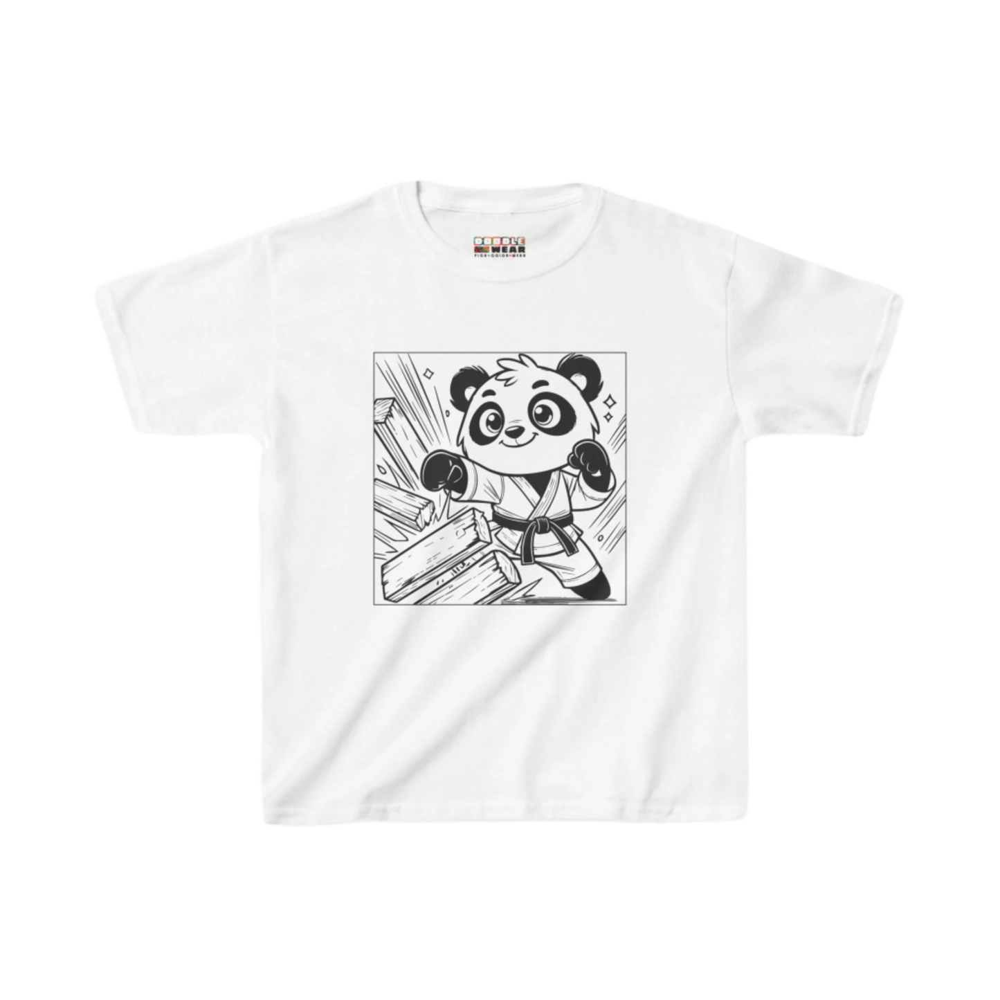 DoodleWear Karate Panda Cotton T-Shirt Kit