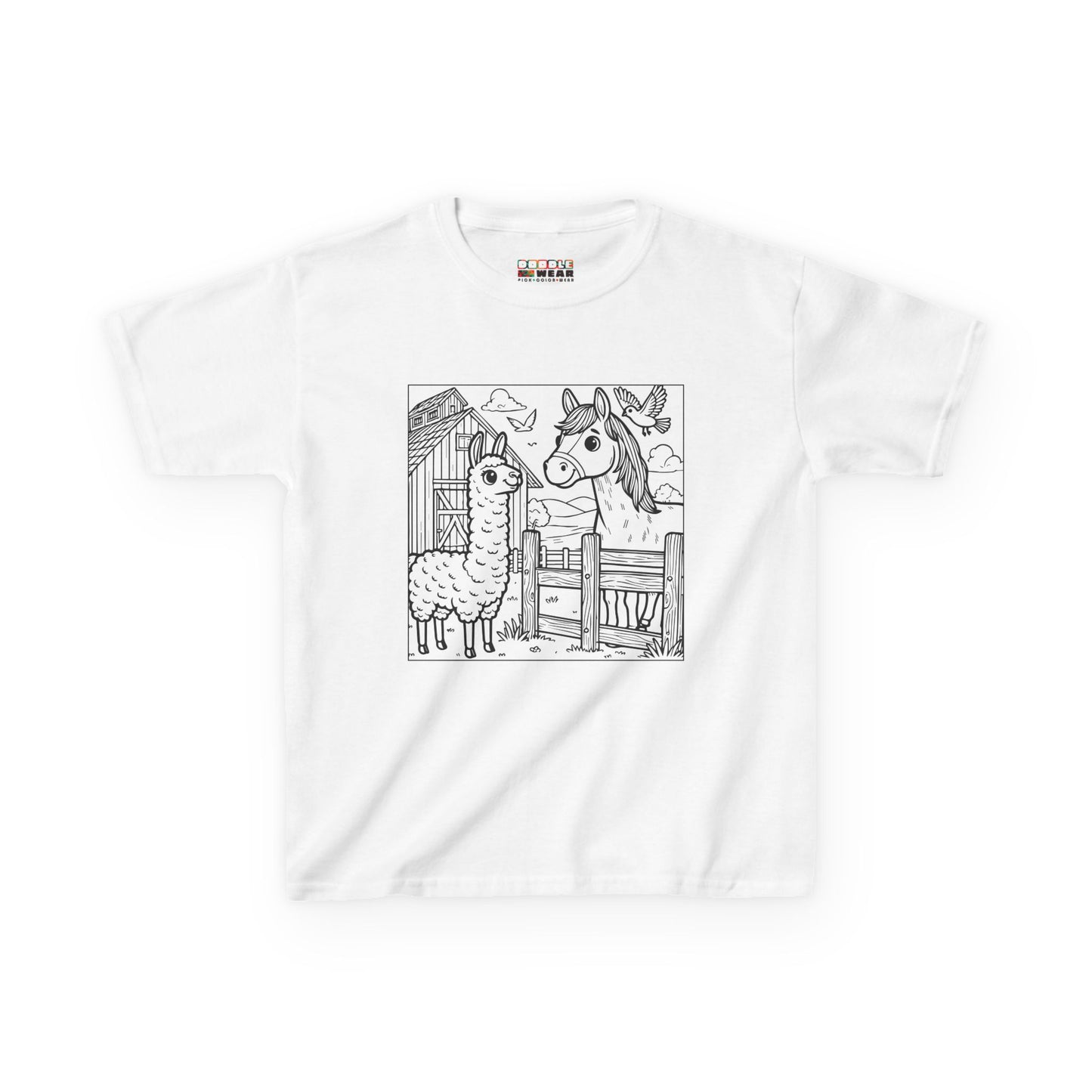 DoodleWear Lama Meets Horse Cotton™ Tee Kit