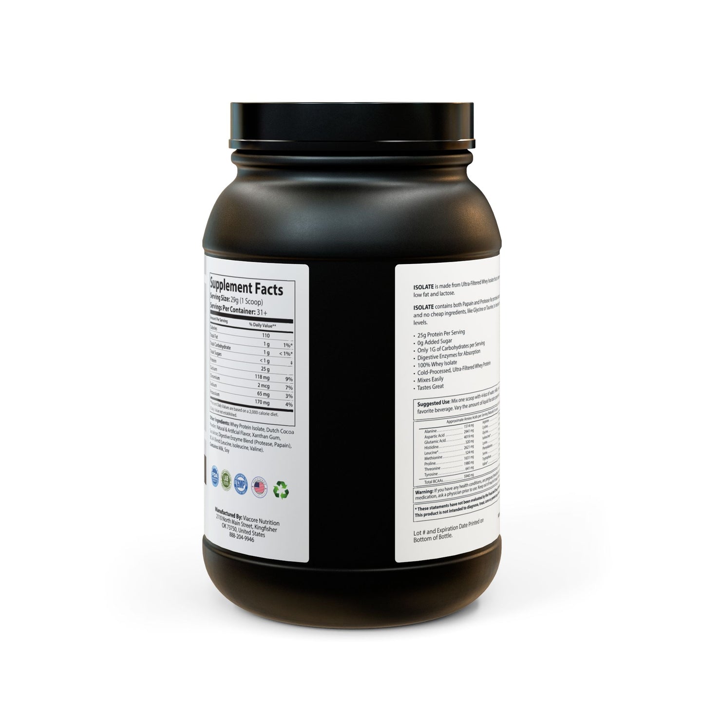 Cowboy Strength Whey Isolate Protein Supplement (907g, 2lb)