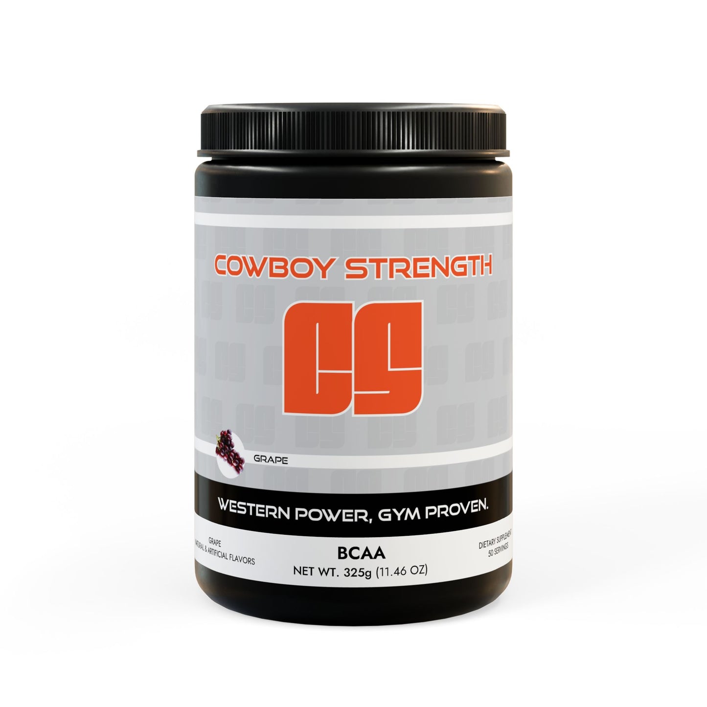 Cowboy Strength BCAA Supplement, Grape (325g, 11.46oz, 50 servings)