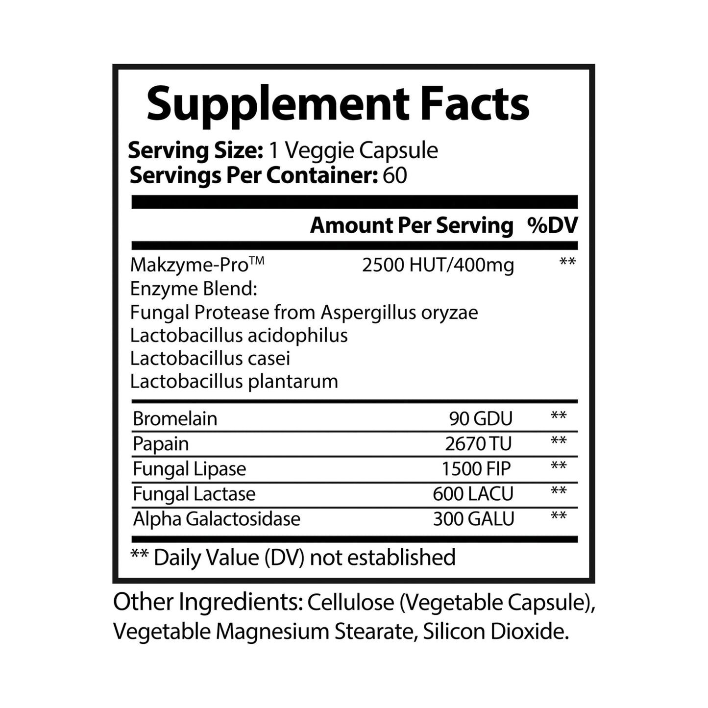 Prairie Vitality Digestive Enzyme Blend Supplement (60 Capsules)