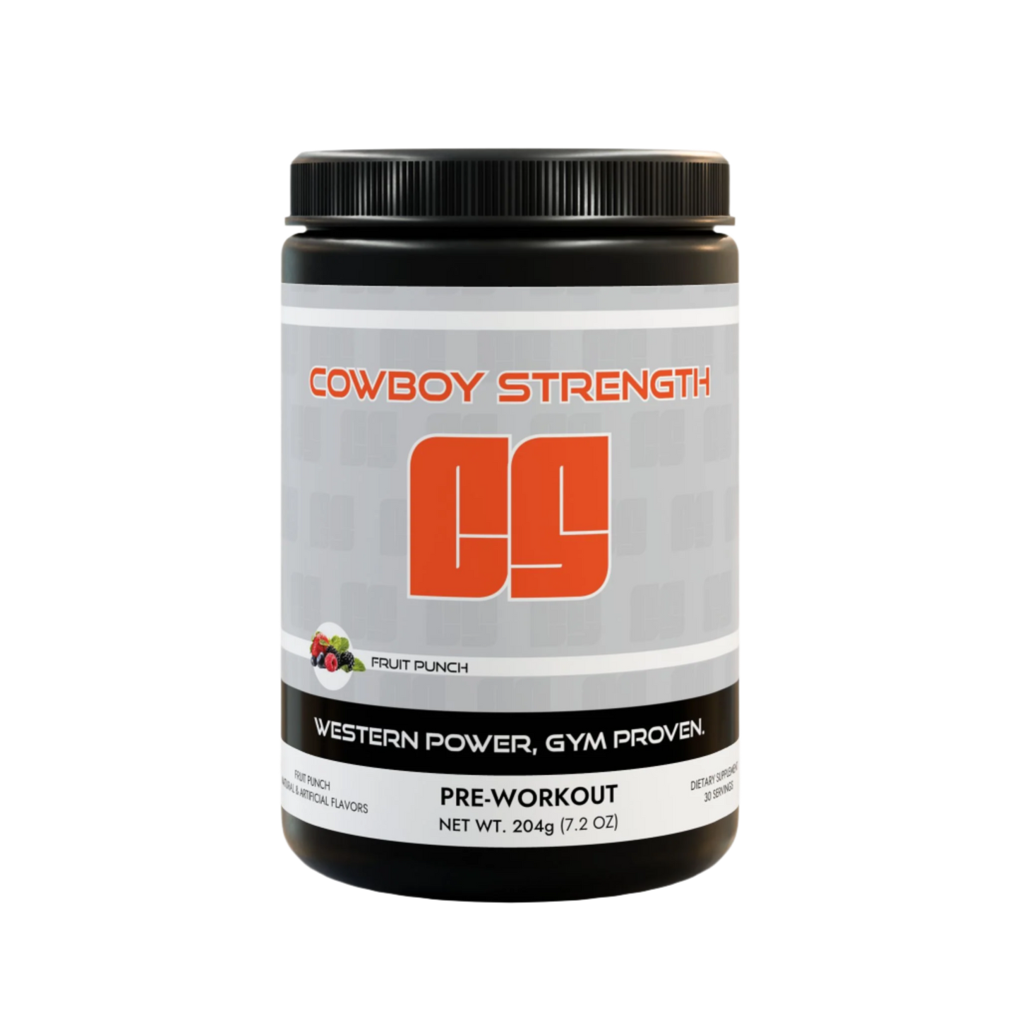 Cowboy Strength Pre-Workout Supplement, Fruit Punch (204g, 7.1oz)
