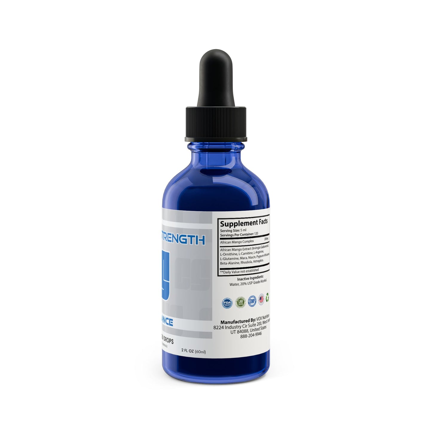 Cowboy Strength Endurance African Mango Drops Supplement (60ml, 2fl.oz)