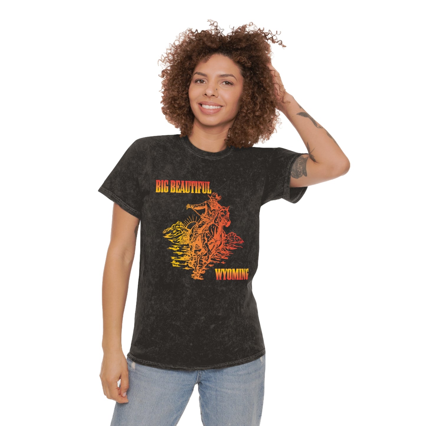 Big Beautiful Wyoming Mineral Wash Tee - Wyomerican