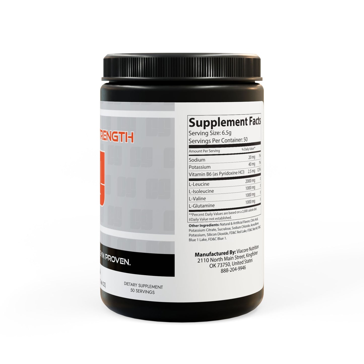 Cowboy Strength BCAA Supplement, Grape (325g, 11.46oz, 50 servings)