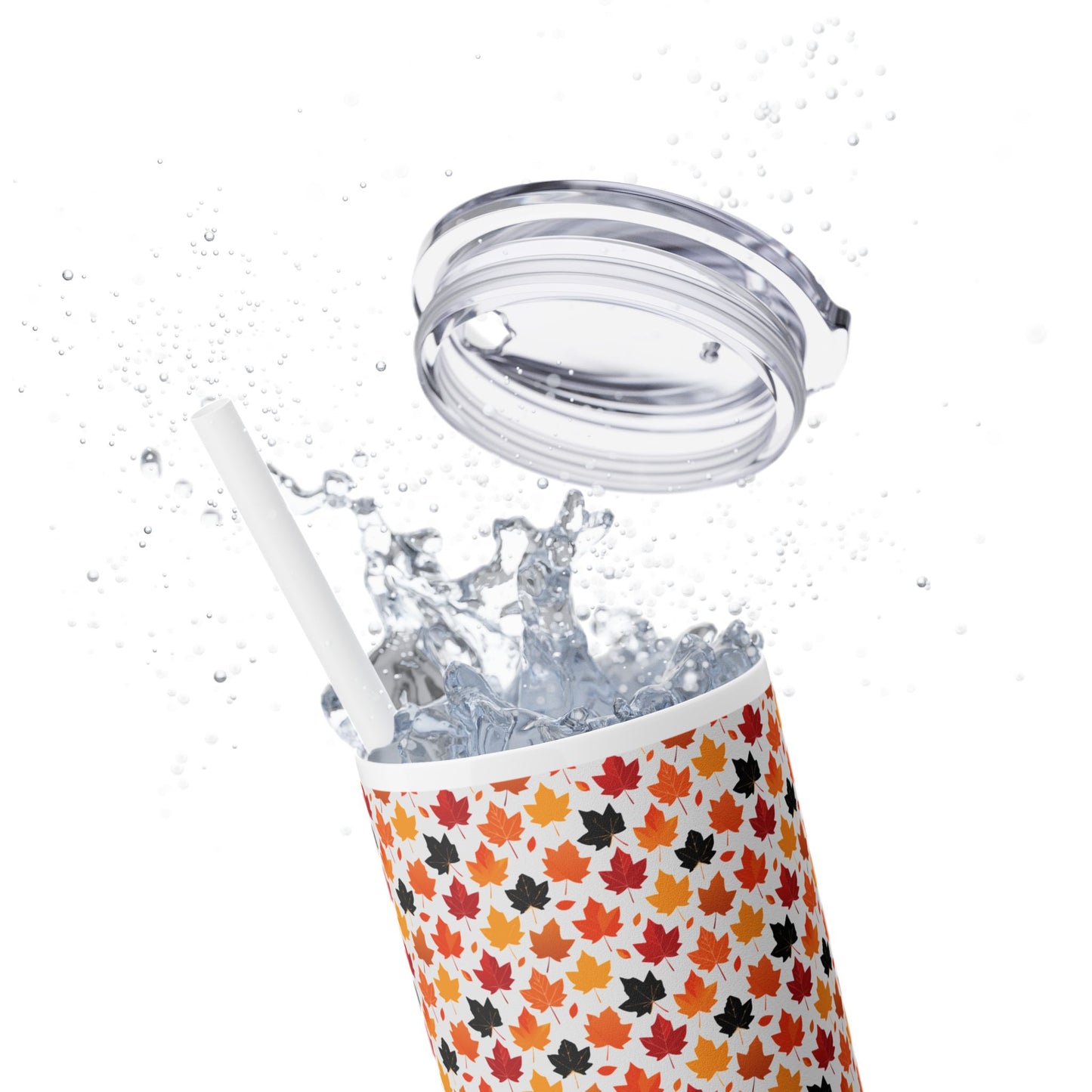 WYO Fall Leaf Skinny Tumbler w/Straw 20oz. - Wyomerican
