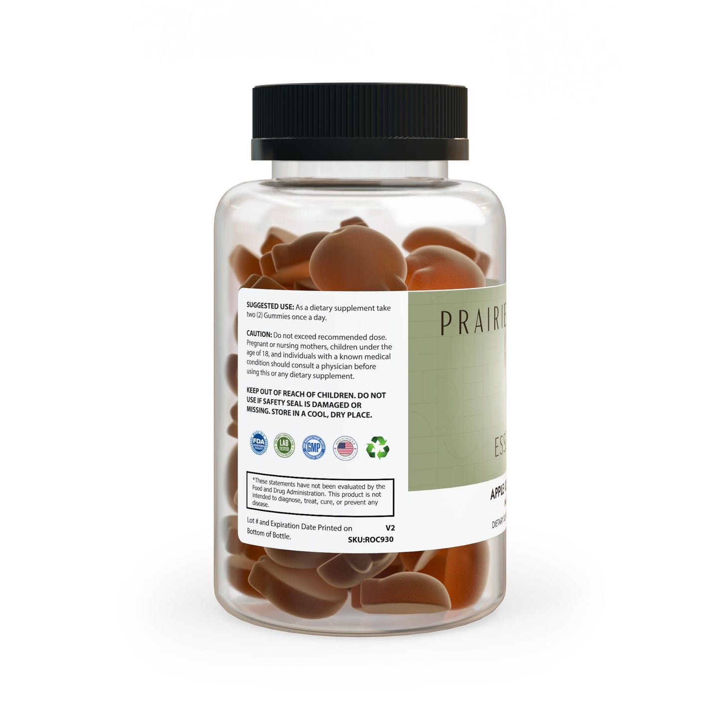 Prairie Vitality Apple Cider Vinegar Gummies (60 Gummies)