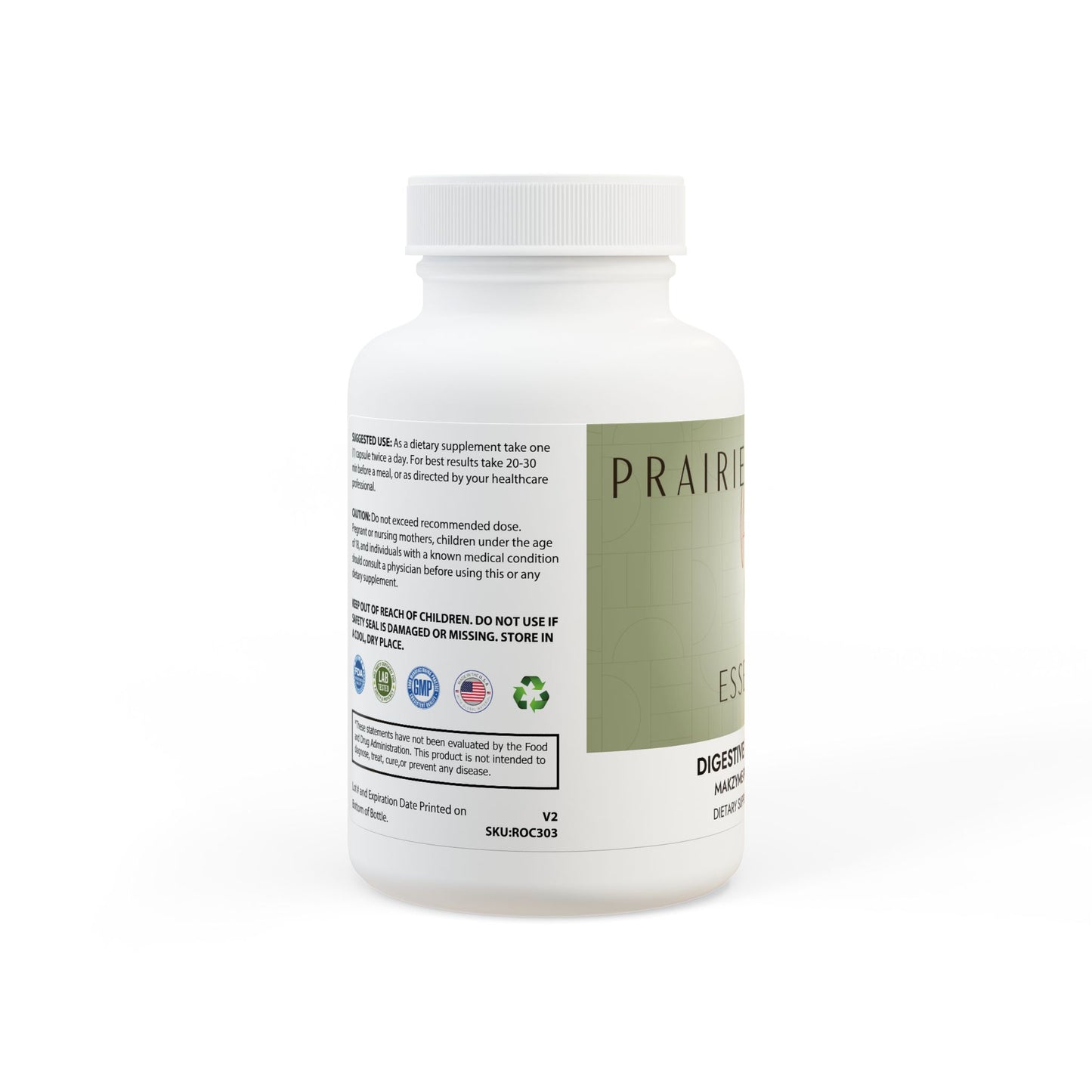 Prairie Vitality Digestive Enzyme Blend Supplement (60 Capsules)