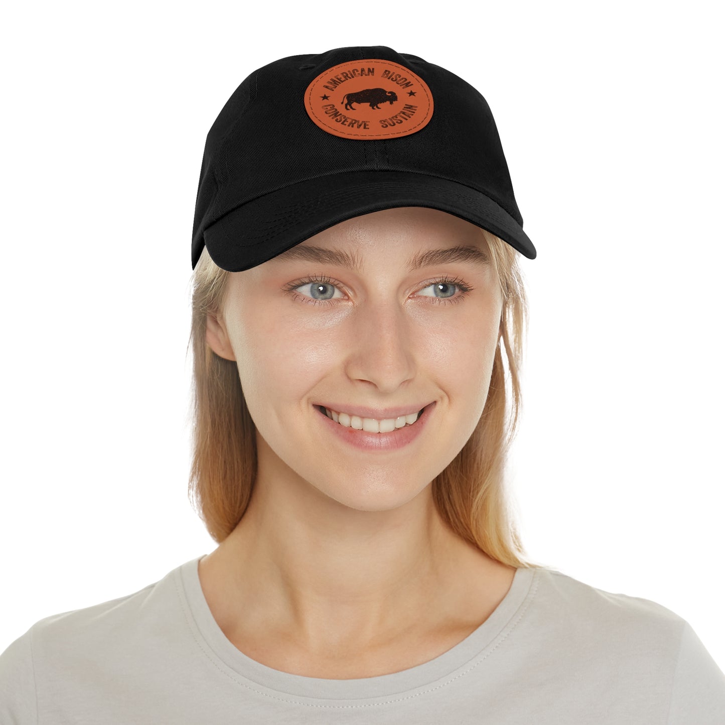 WYO Bison Conservation Cap with Leather Patch