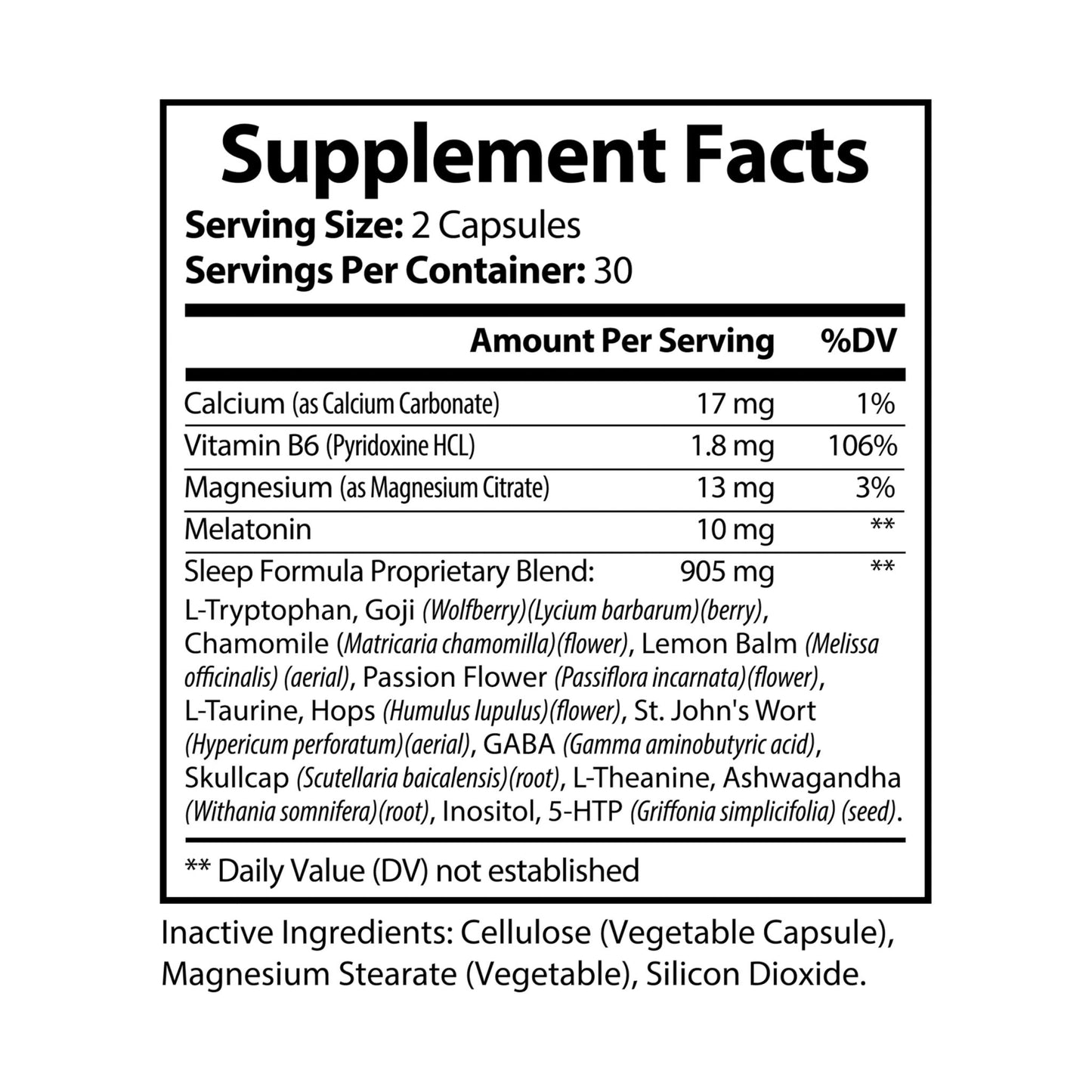 Prairie Vitality Sleep Supplement (60 Capsules)