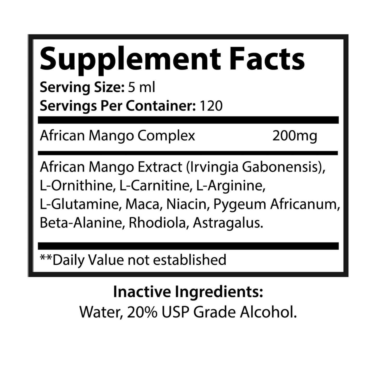 Cowboy Strength Endurance African Mango Drops Supplement (60ml, 2fl.oz)