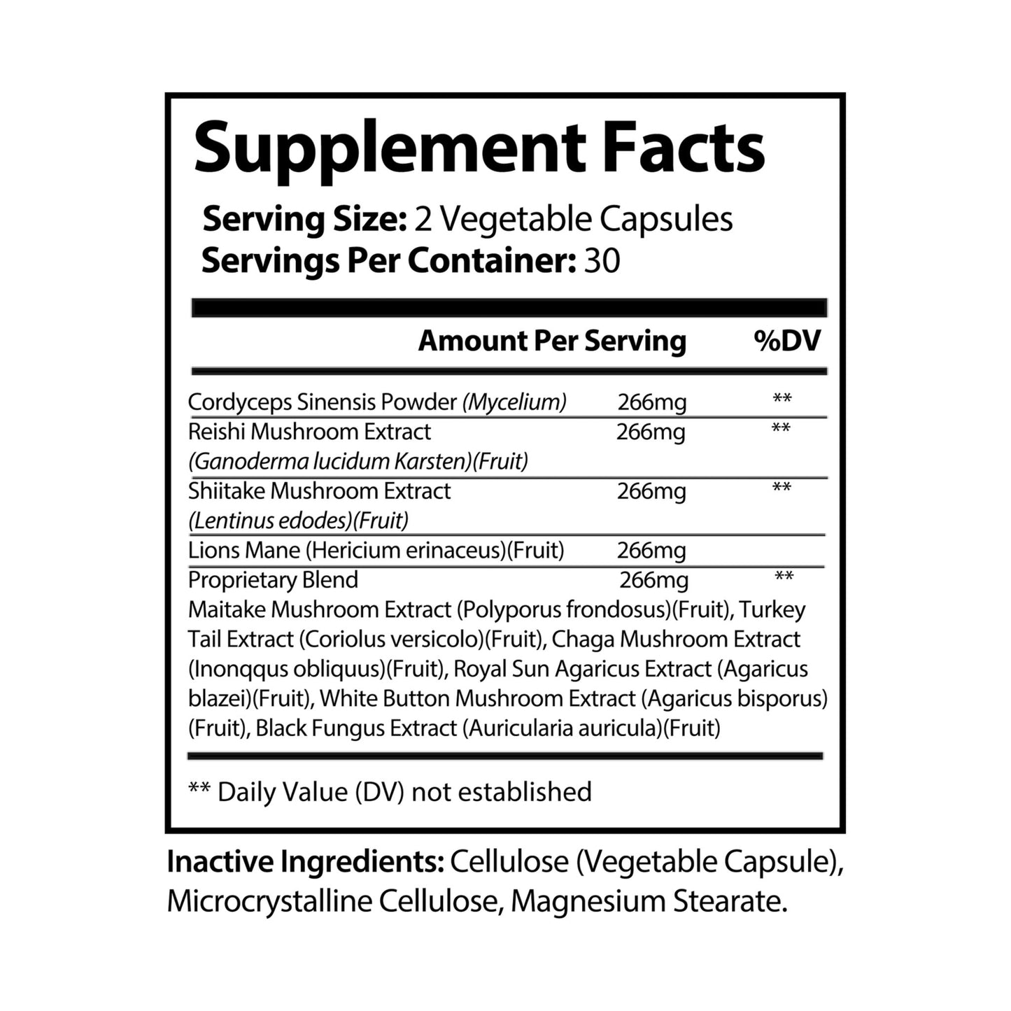 Prairie Vitality Mushroom Blend Supplement (60 Capsules)