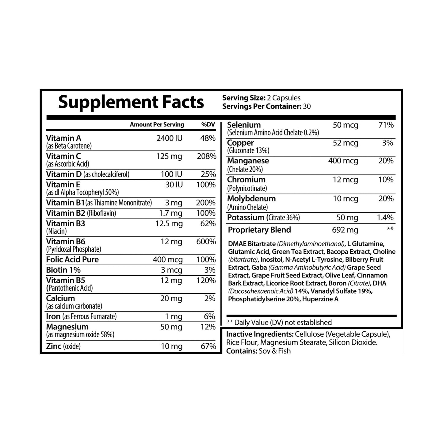 Prairie Vitality Brain Support Complex Supplement (60 Capsules)