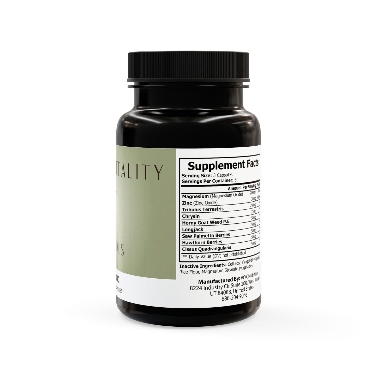 Prairie Vitality Magnesium Zinc Supplement (90 Capsules)