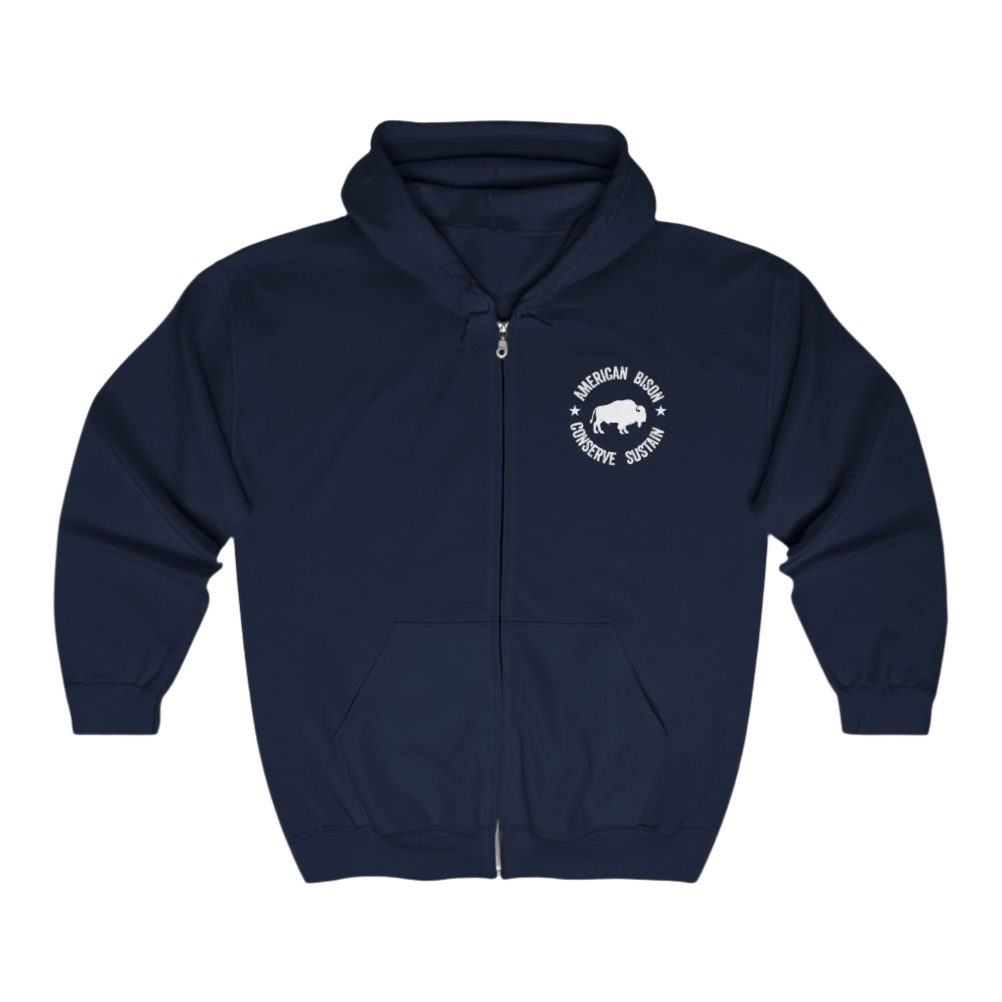 WYO Bison Conservation Zip Hoodie