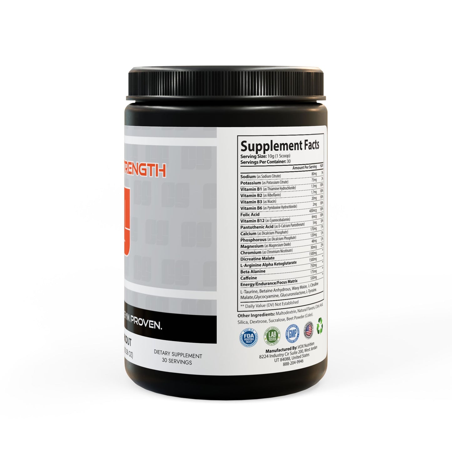 Cowboy Strength Pre-Workout Supplement, Watermelon (300g, 10.58oz)