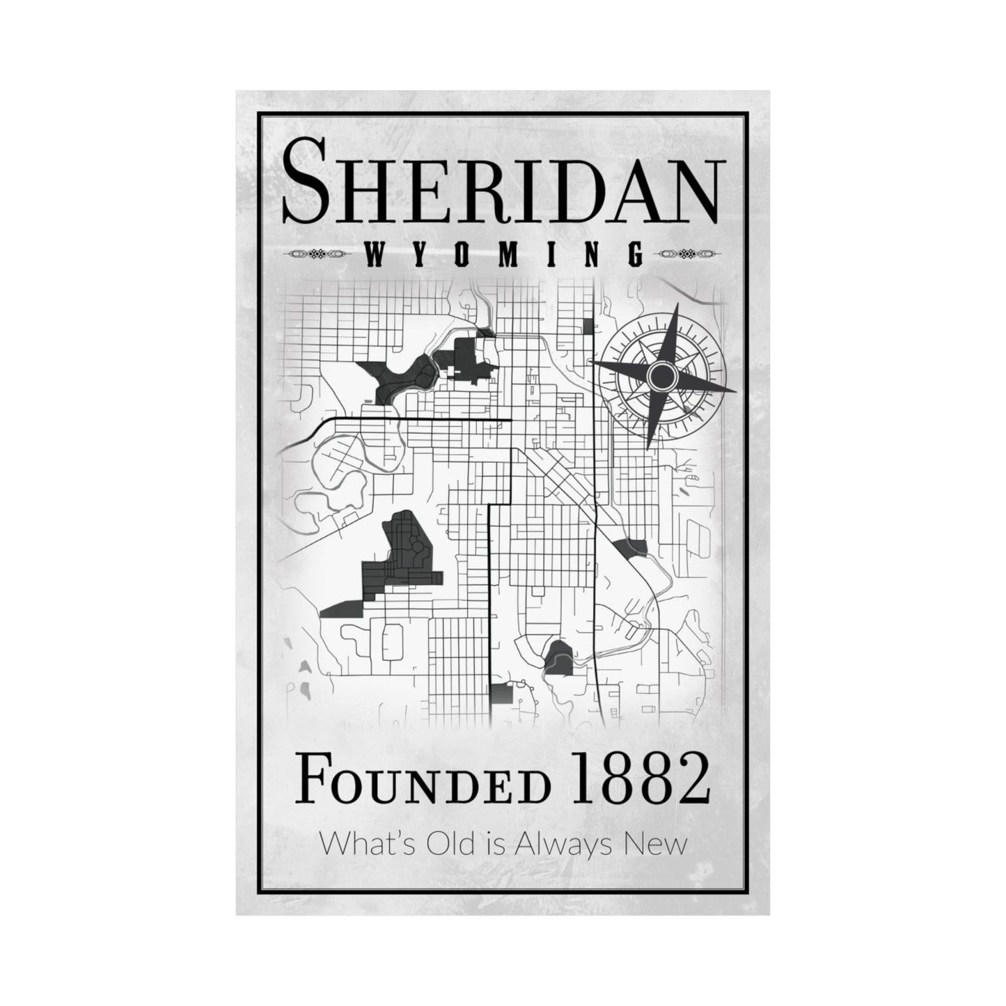 Sheridan Wyoming Map Poster - Wyomerican