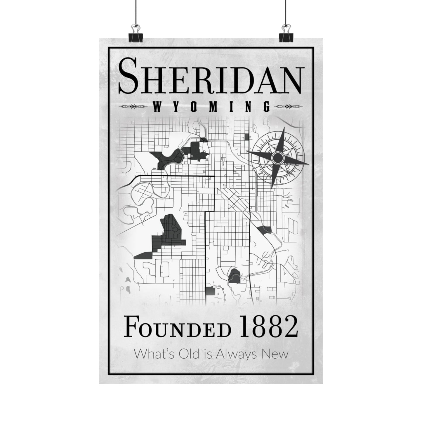 Sheridan Wyoming Map Poster - Wyomerican