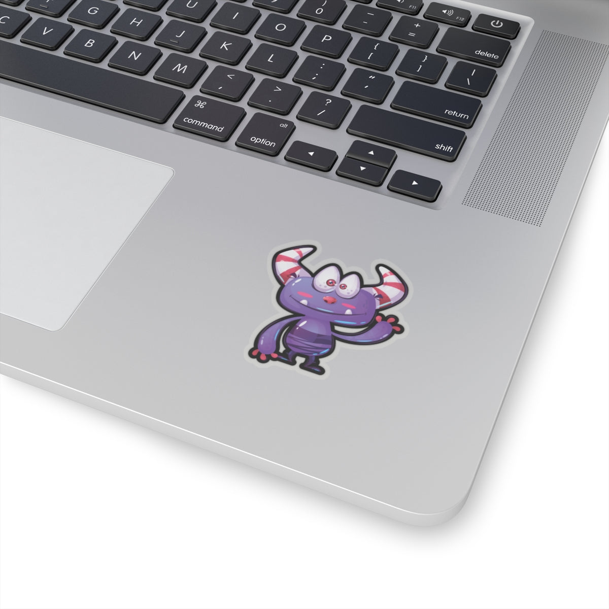 DoodleWear Purple Monster Sticker (2" x 2")