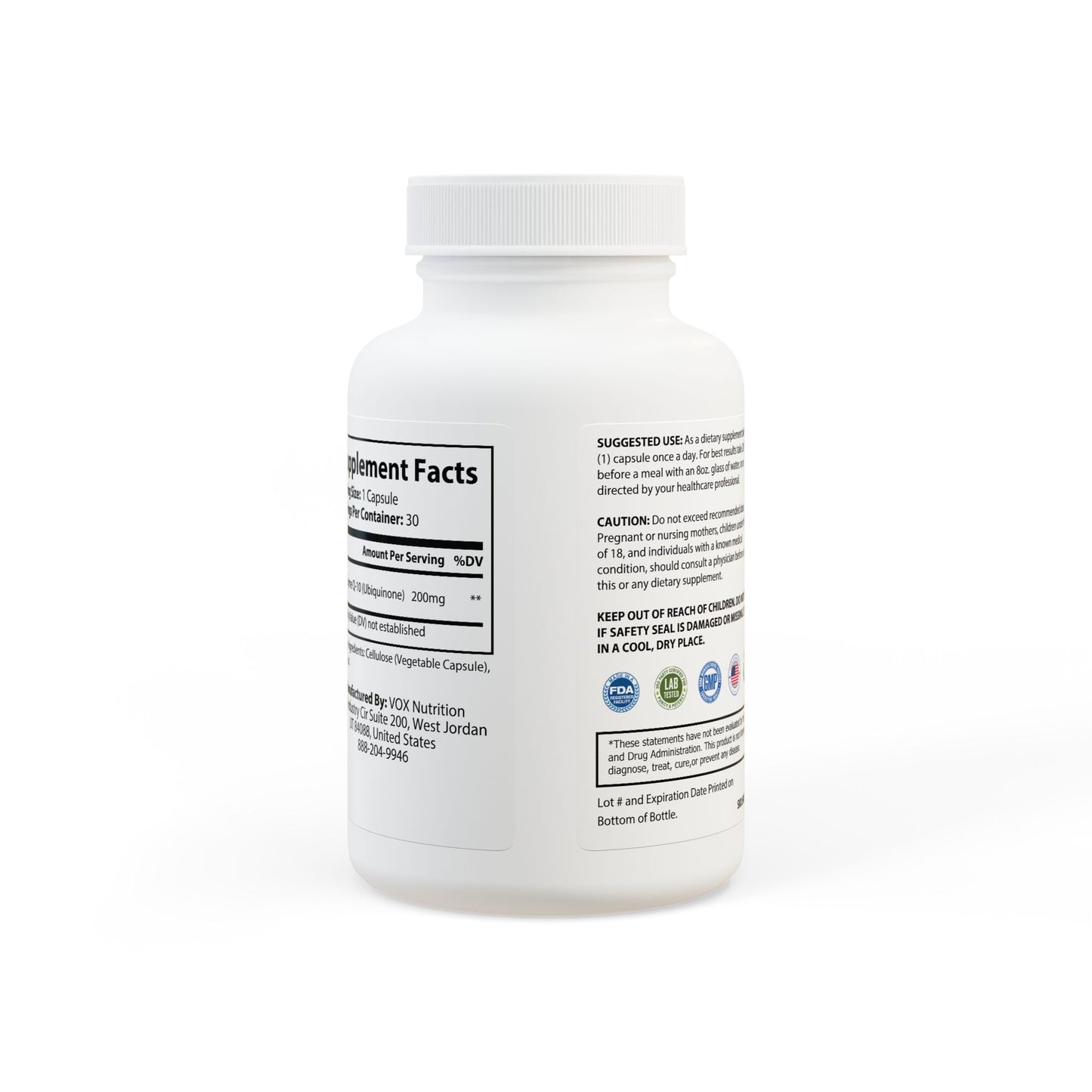 Prairie Vitality CoQ10 (Ubiquinone) Supplement (30 Capsules)