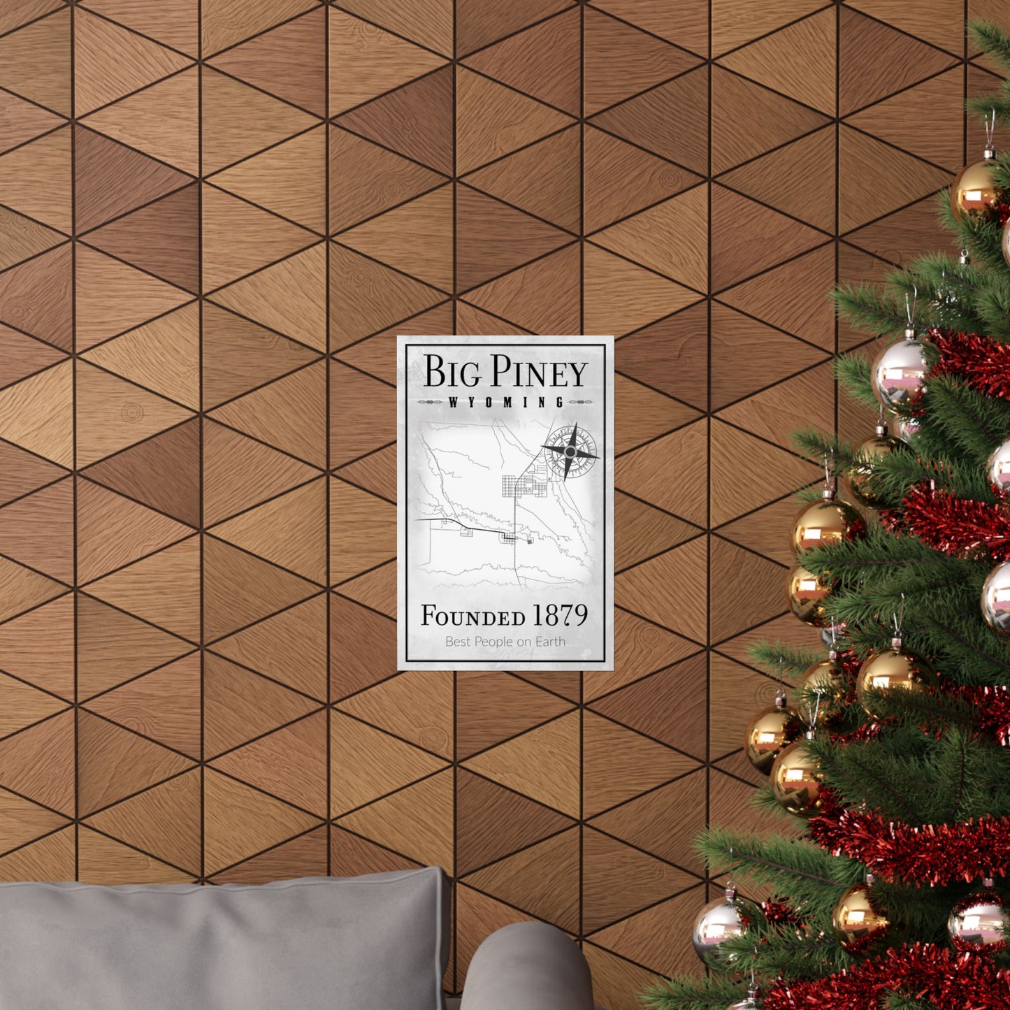 Big Piney Wyoming Map Poster - Wyomerican
