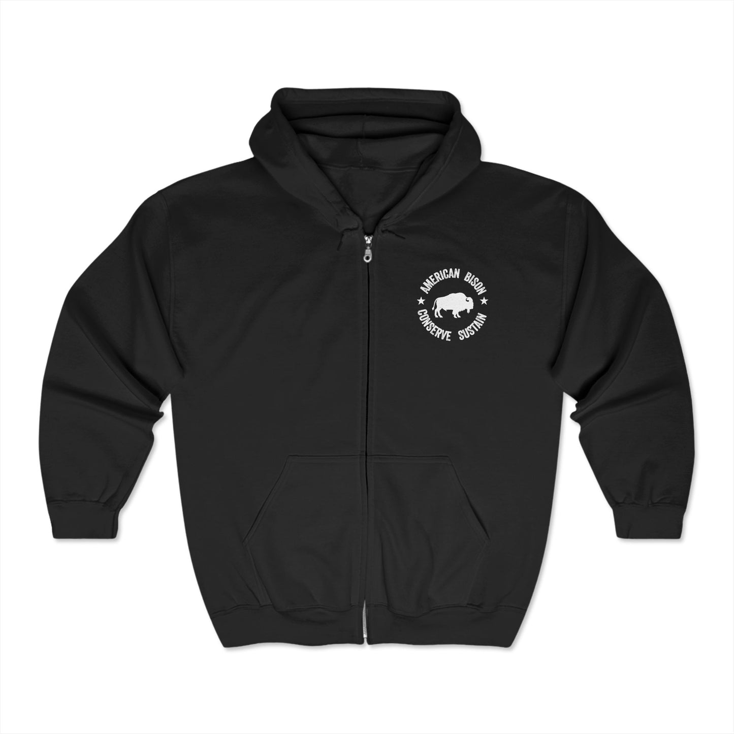 WYO Bison Conservation Zip Hoodie