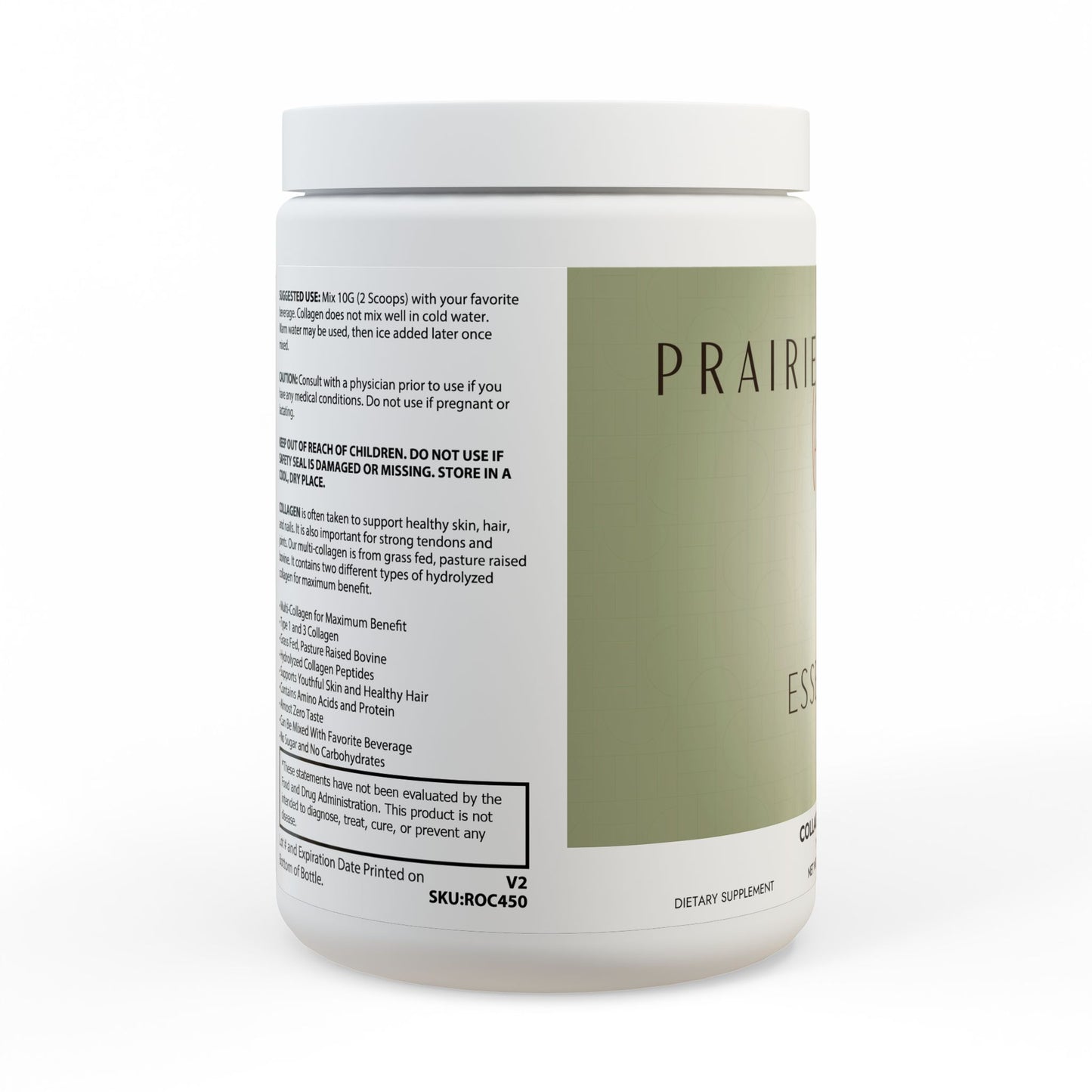 Prairie Vitality Collagen Peptides Type I & III Supplement (350g, 12.3oz)